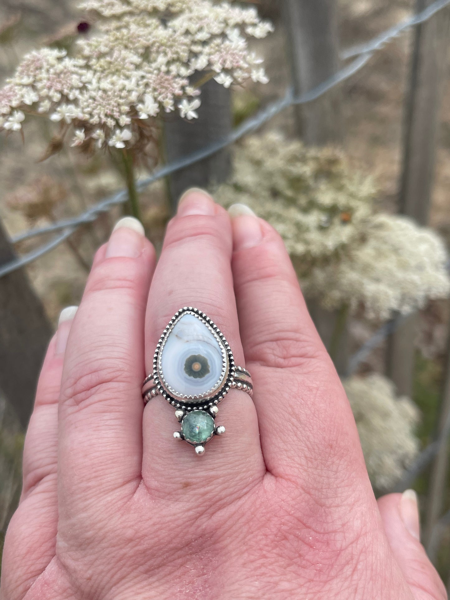Atlantic Green Goddess • Ocean Jasper • Green Kyanite Nautical Statement Ring
