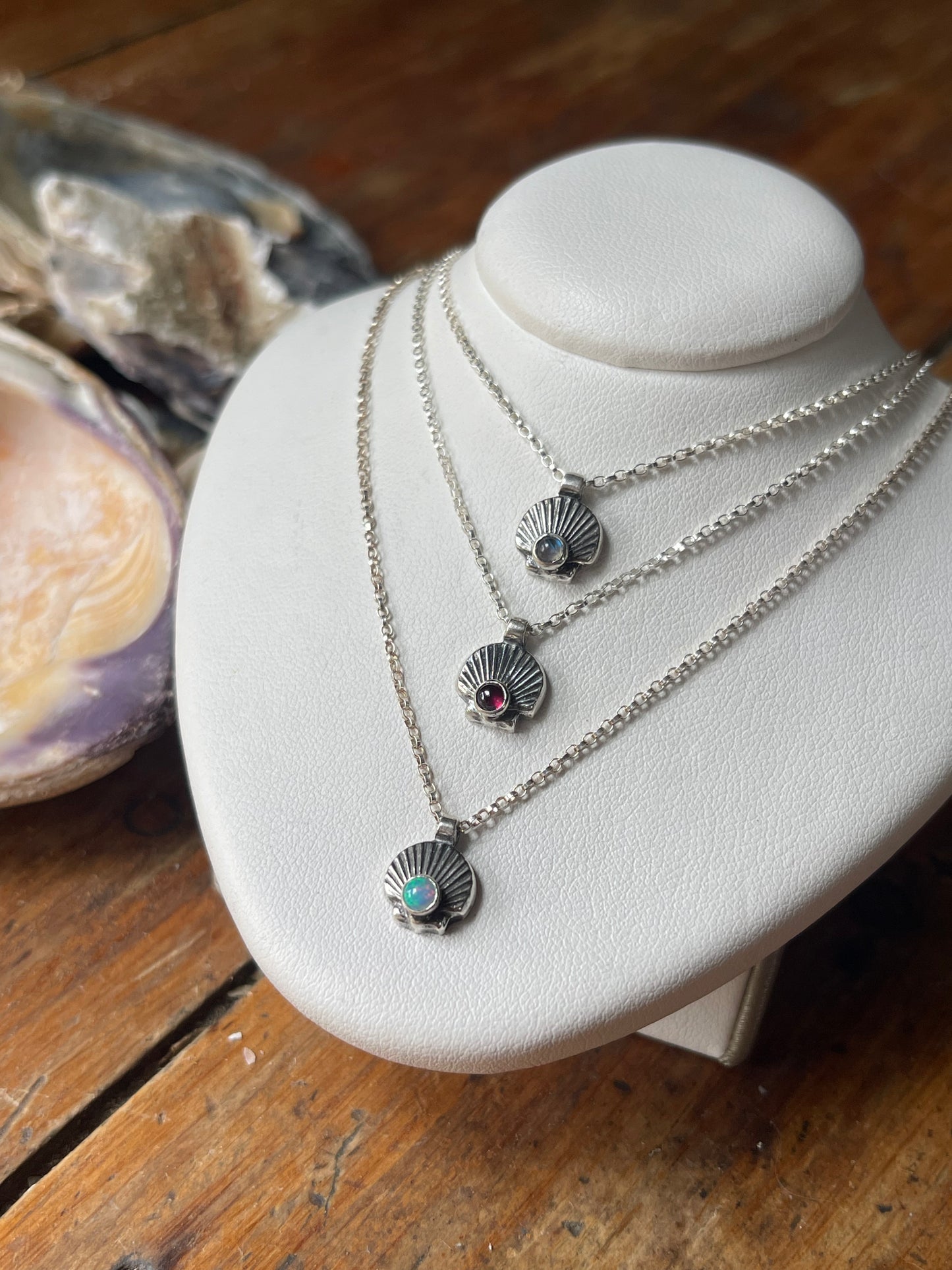 Ariel’s Charm • Silver Scallop Shell Charm Necklace