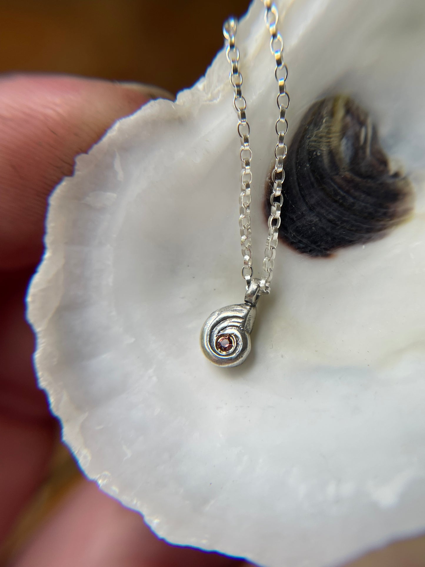 Seashells by the Seashore • Made to Order Faceted Gemstone Shell Charm Necklaces