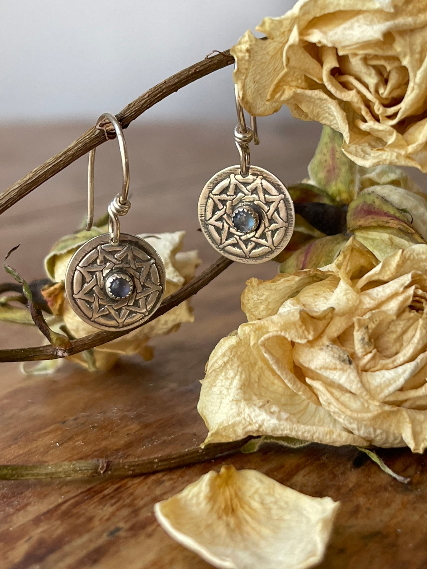 *Viking Shield Dangle Earrings • Sterling silver