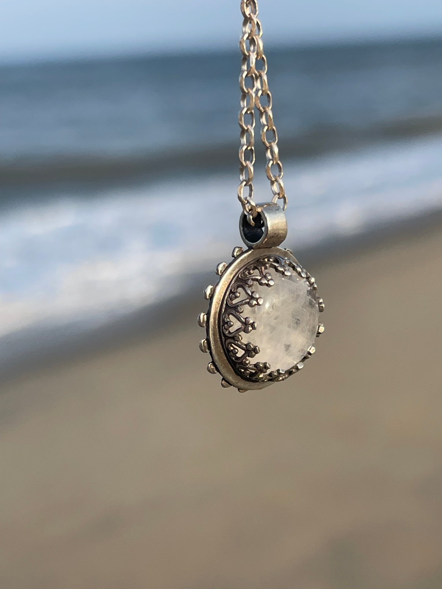 Moonstone Magick • Reversible Pentacle Pendant Necklace