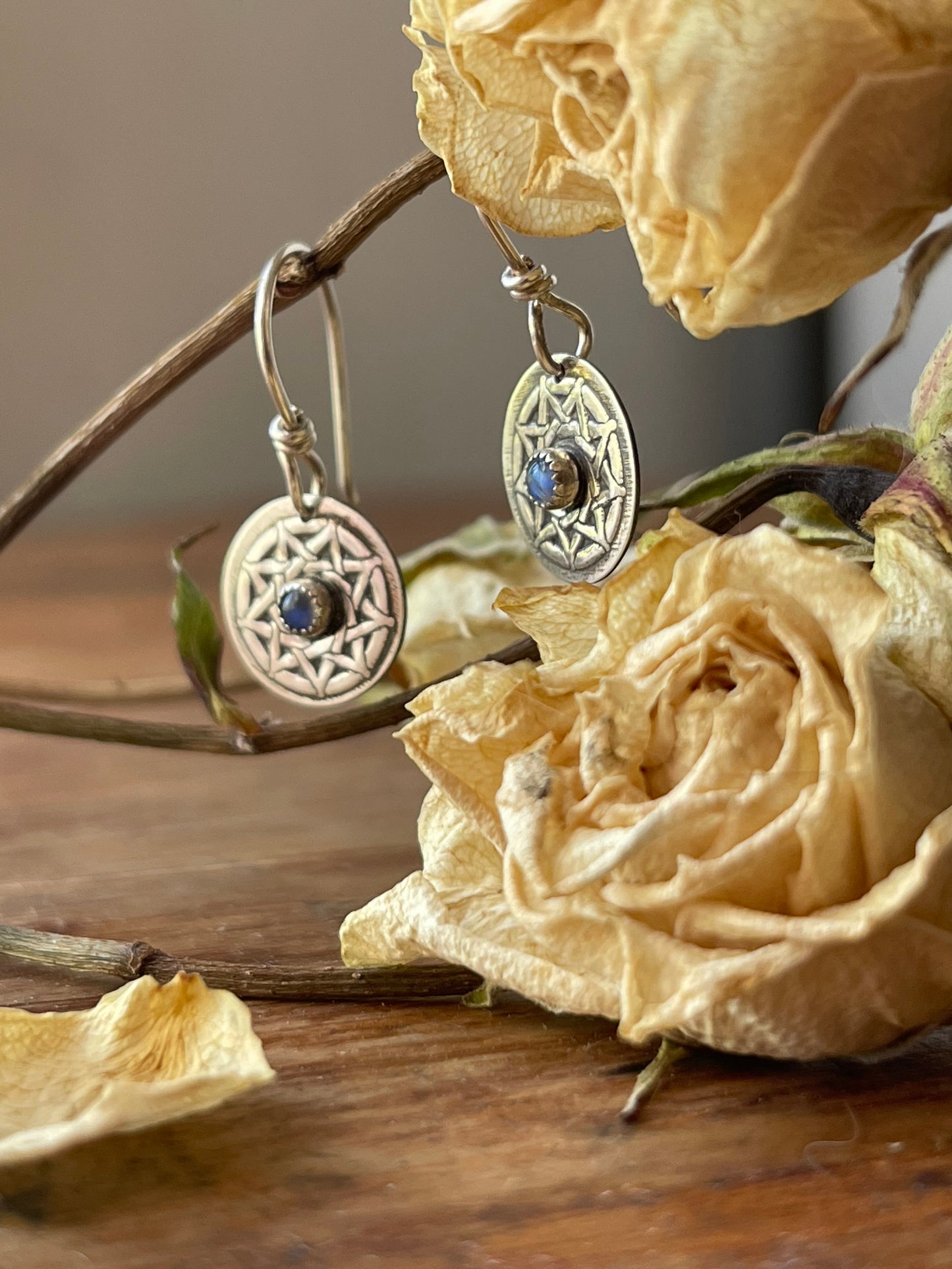 *Viking Shield Dangle Earrings • Sterling silver