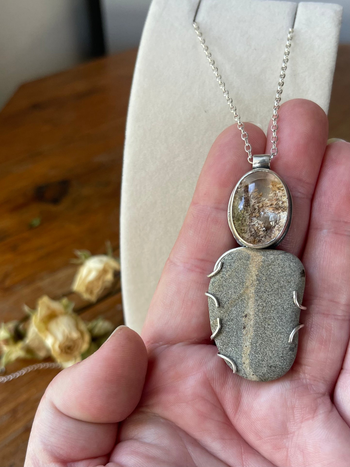 *Seaside Flora • Statement Pendant Necklace • Sterling Silver