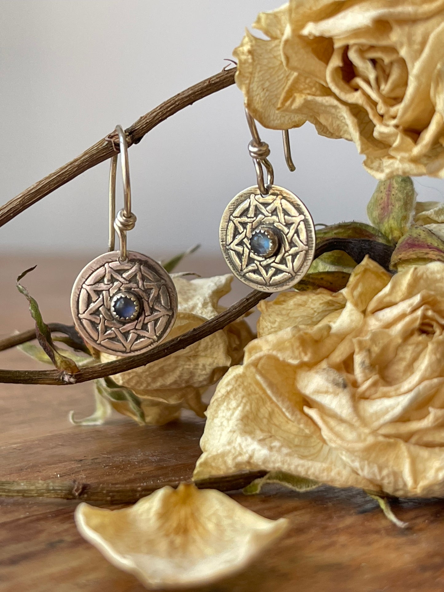 *Viking Shield Dangle Earrings • Sterling silver