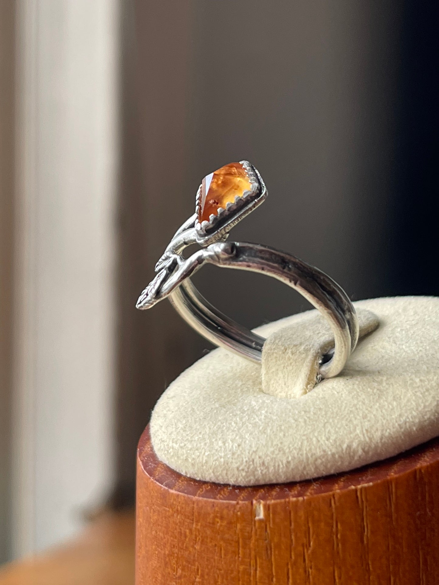 Emberline Adjustable Ring • Hessonite Garnet