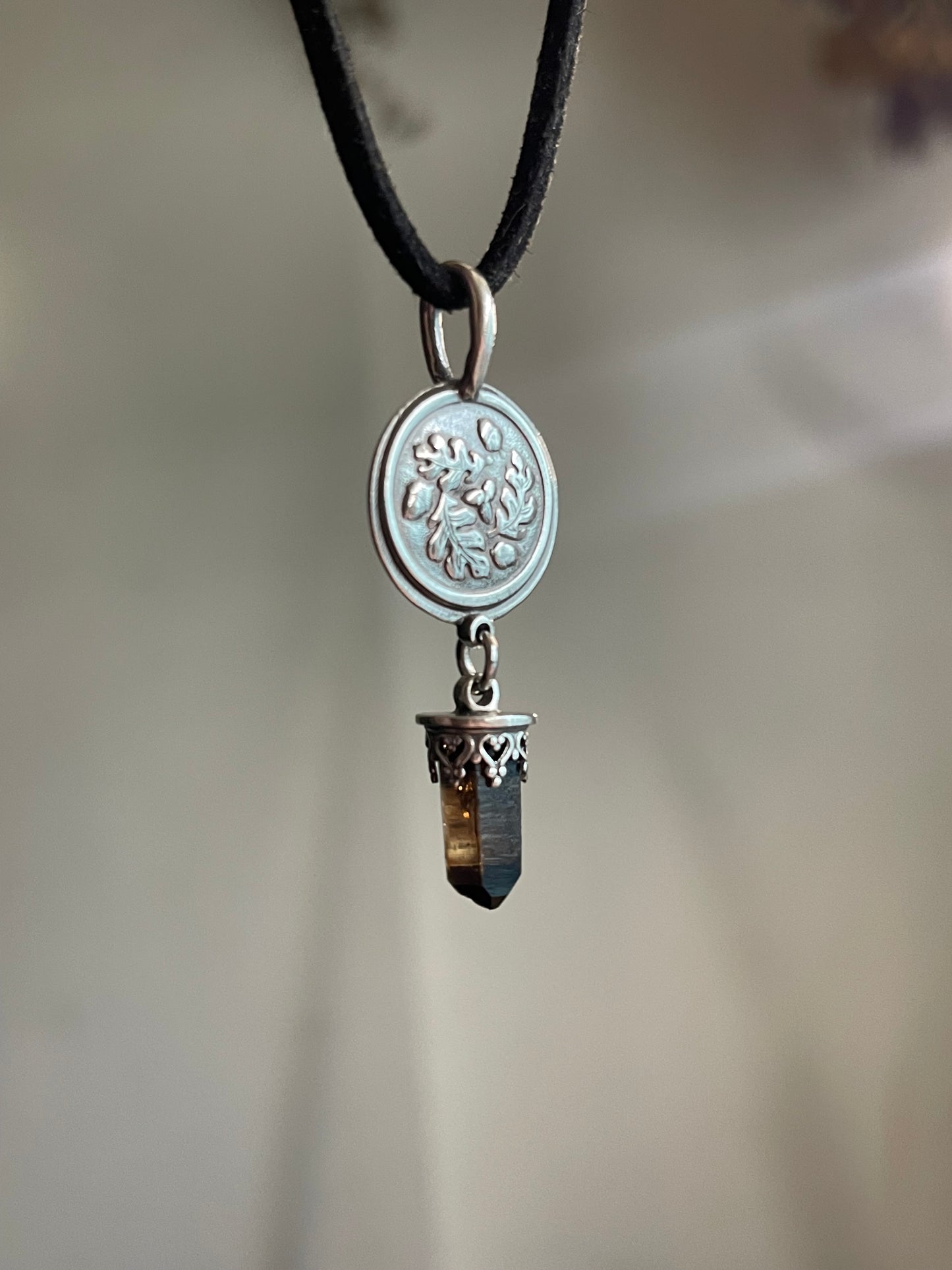 Forest Keeper • Smokey Quartz Crystal Pendant