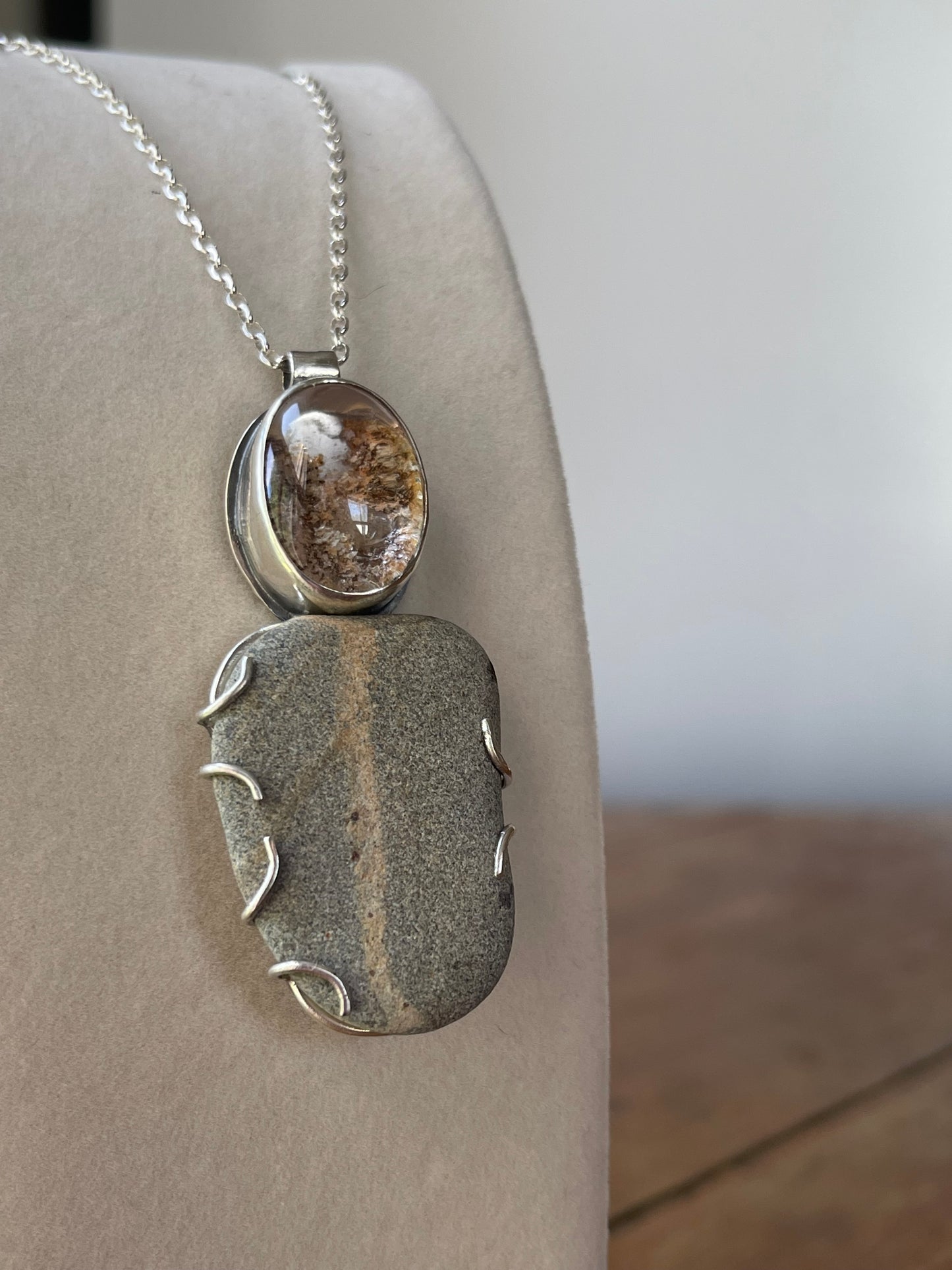 *Seaside Flora • Statement Pendant Necklace • Sterling Silver