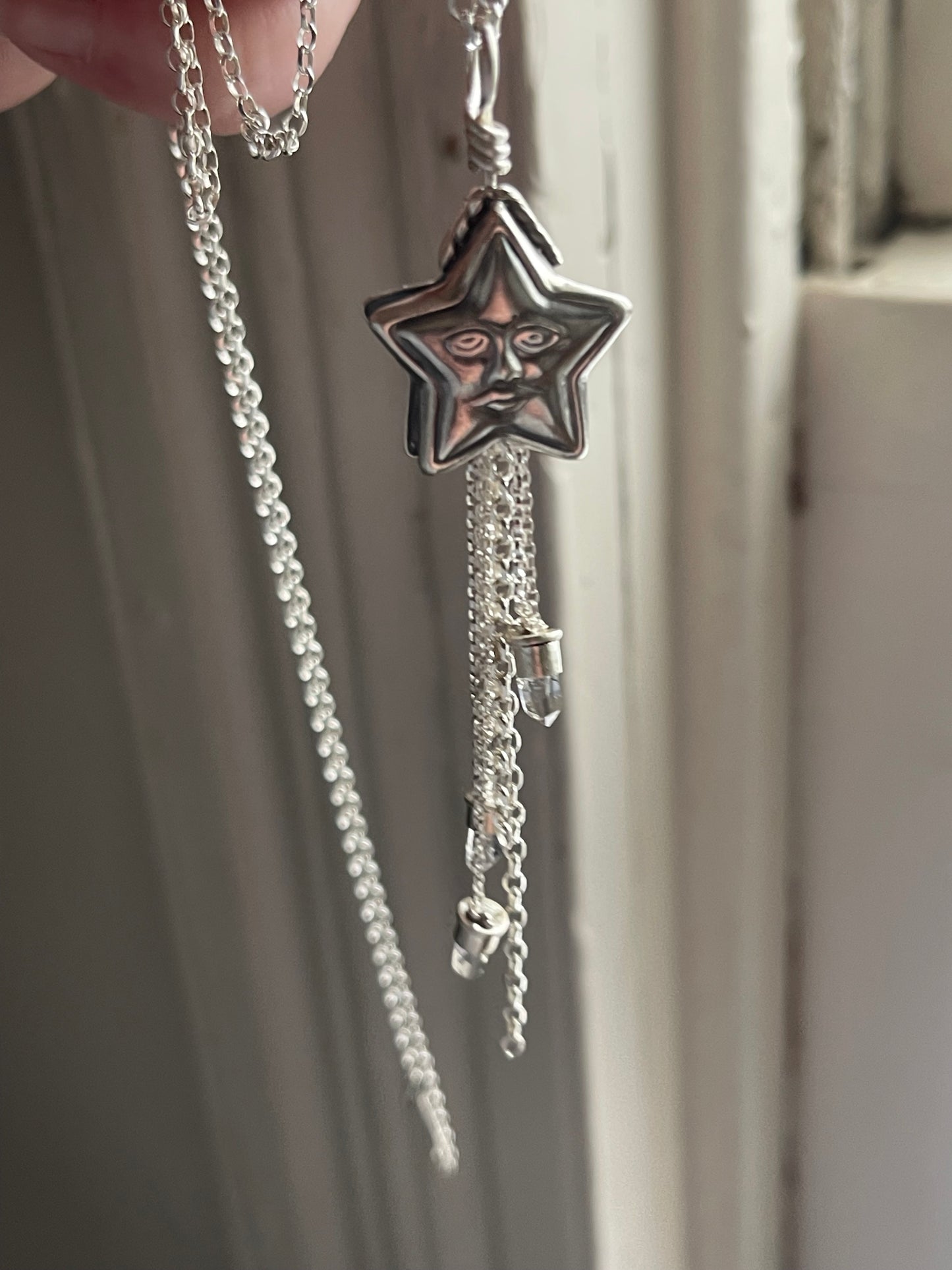 *Dreams Beneath Starlight • Herkimer Diamond Crystal Star necklace