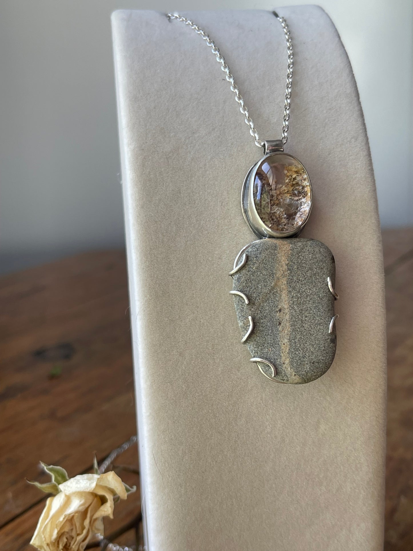 *Seaside Flora • Statement Pendant Necklace • Sterling Silver