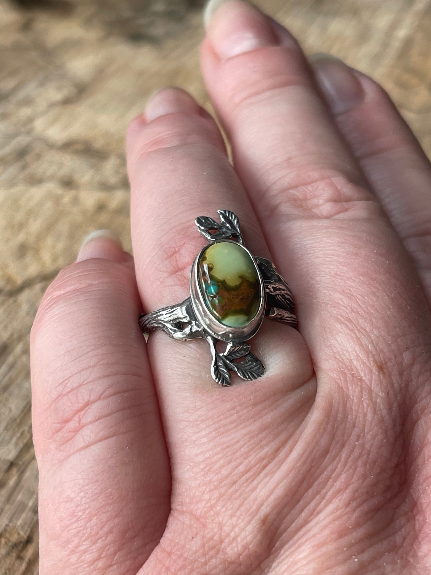 A Walk in the Woods • Royston Turquoise Sterling Silver Statement Ring