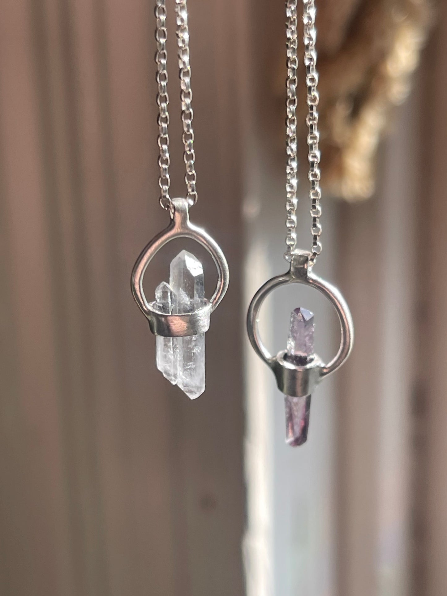 *Double Double Toil & Trouble • Crystal Pendant Necklaces