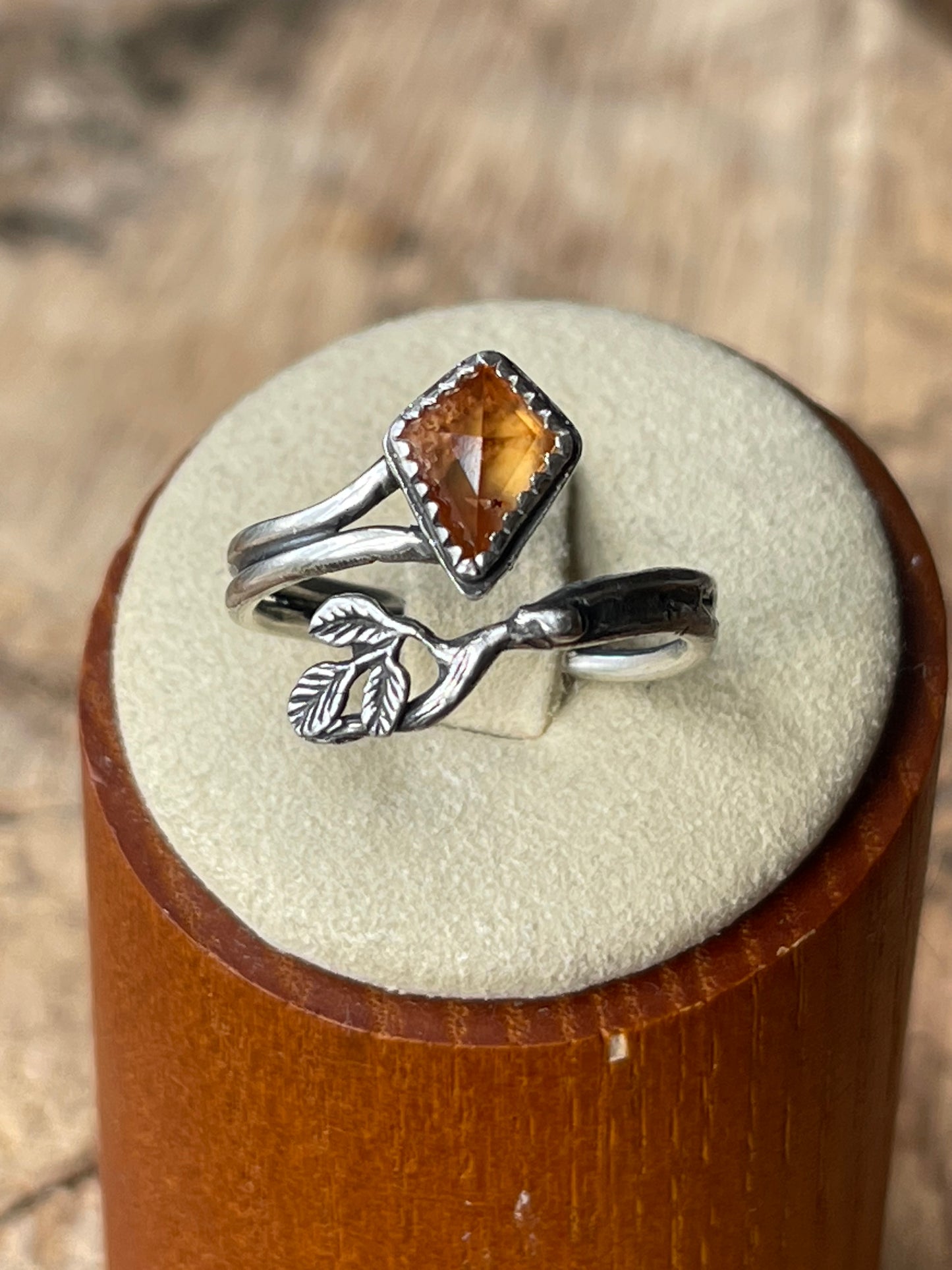 Emberline Adjustable Ring • Hessonite Garnet