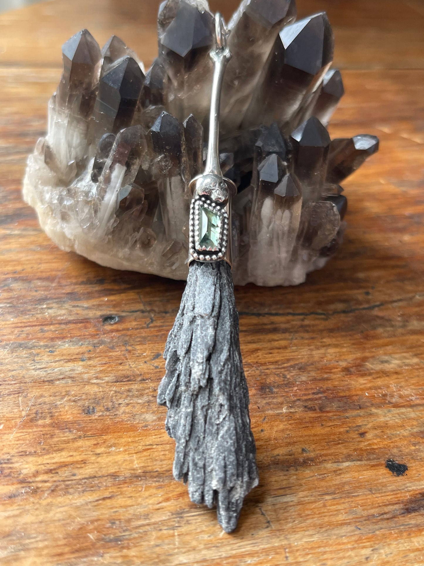 Bone Witch Sapphire Crystal Broom