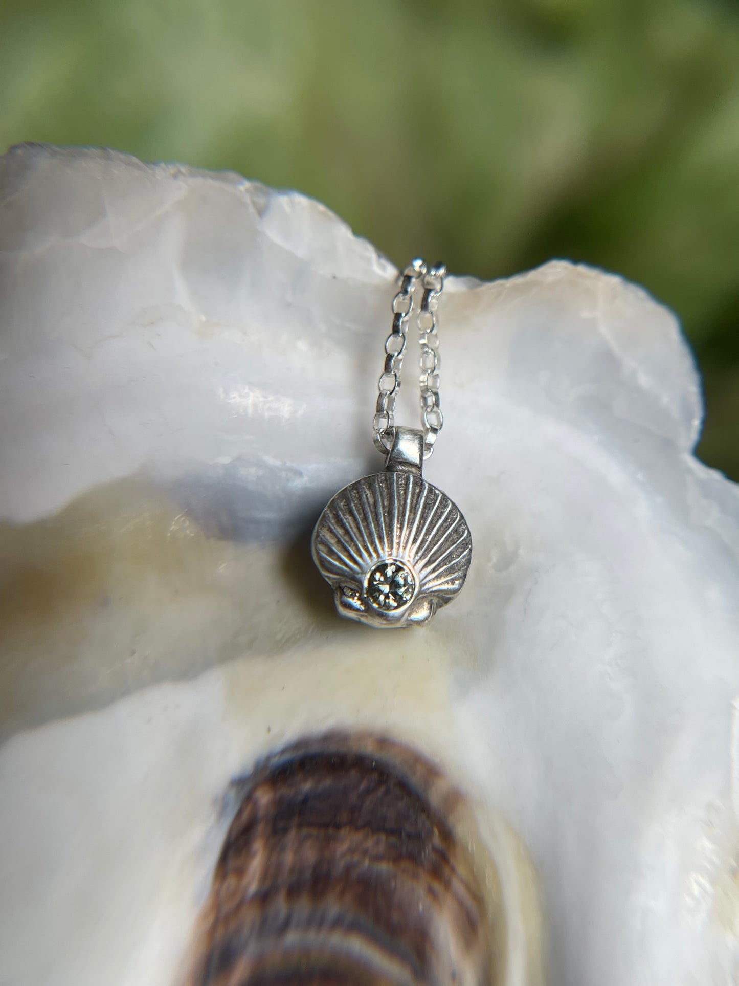 Seashells by the Seashore • Made to Order Faceted Gemstone Shell Charm Necklaces