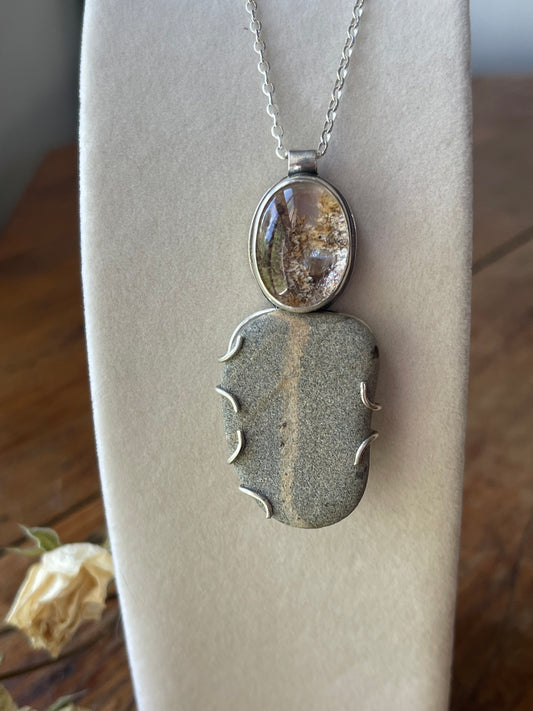 *Seaside Flora • Statement Pendant Necklace • Sterling Silver