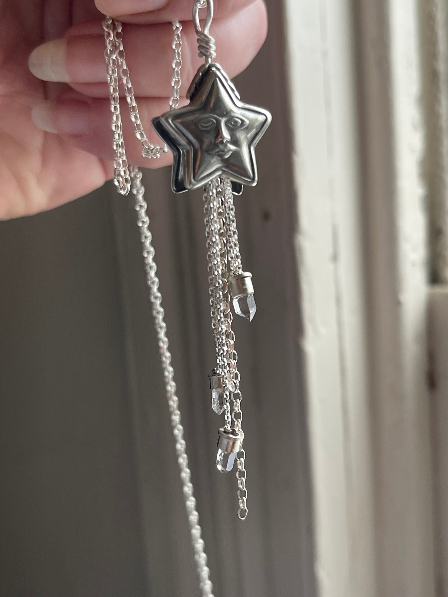 *Dreams Beneath Starlight • Herkimer Diamond Crystal Star necklace