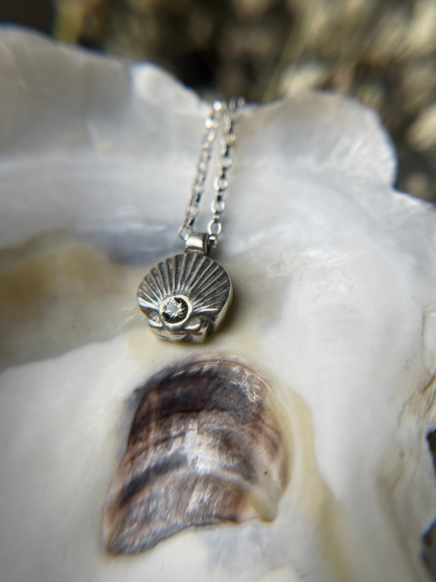 Seashells by the Seashore • Made to Order Faceted Gemstone Shell Charm Necklaces