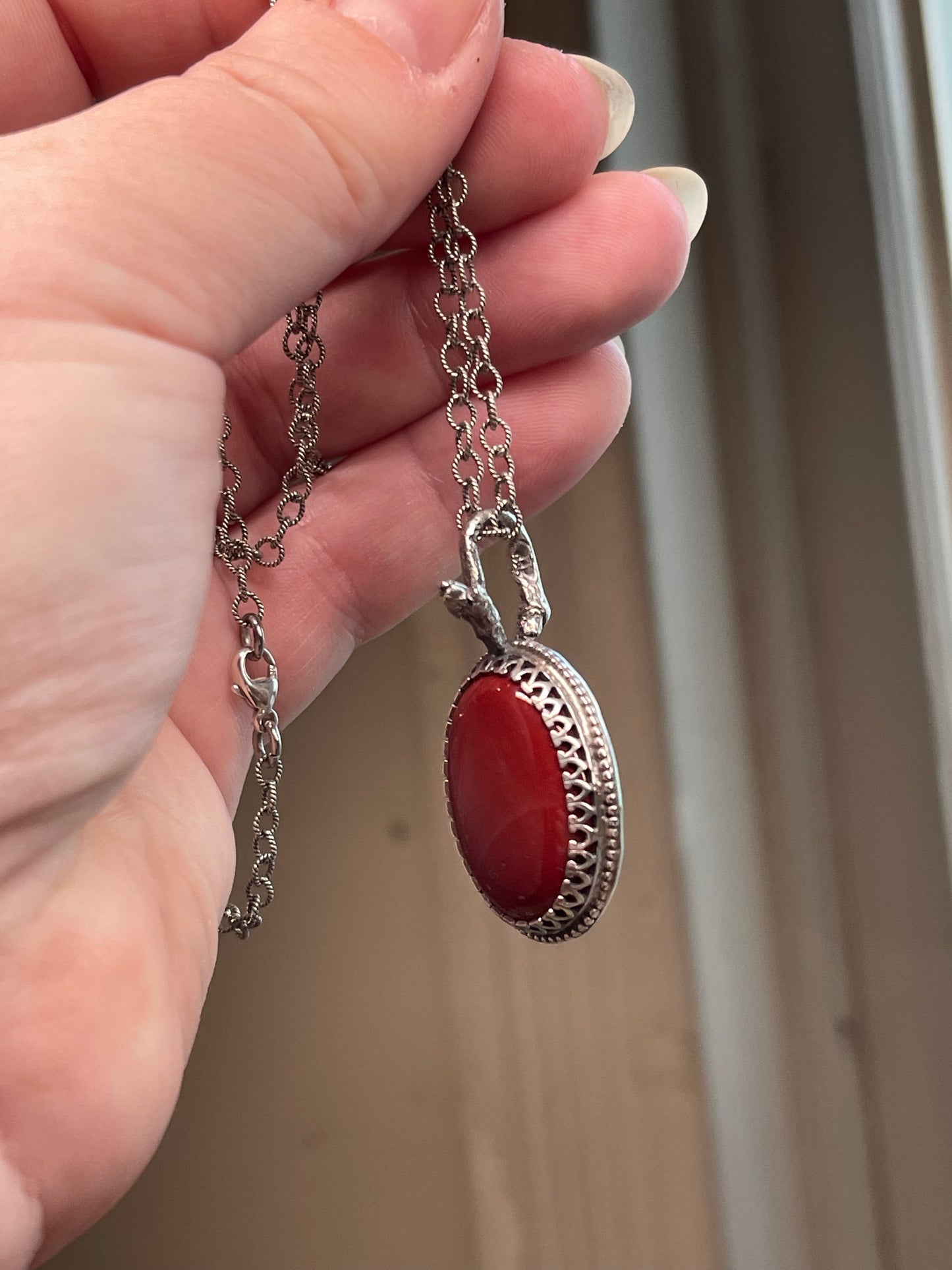 Red Blossom for the Ancestors • Red Jasper Statement Necklace