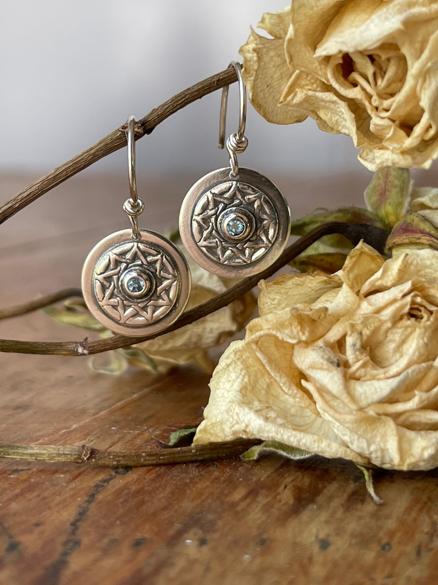 *Viking Shield Dangle Earrings • Sterling silver