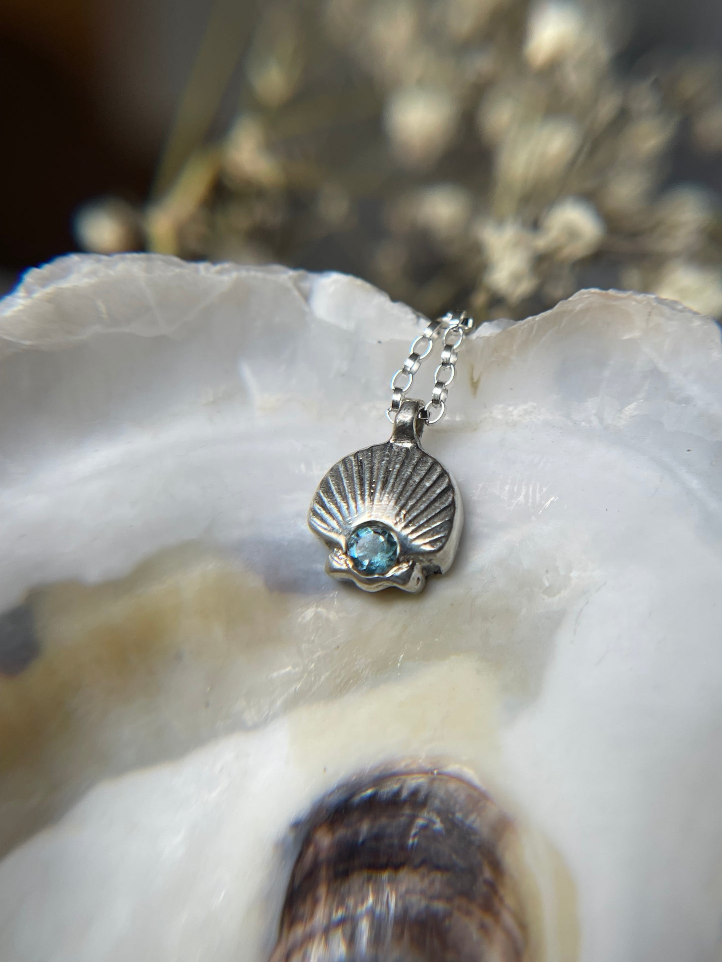 Seashells by the Seashore • Made to Order Faceted Gemstone Shell Charm Necklaces