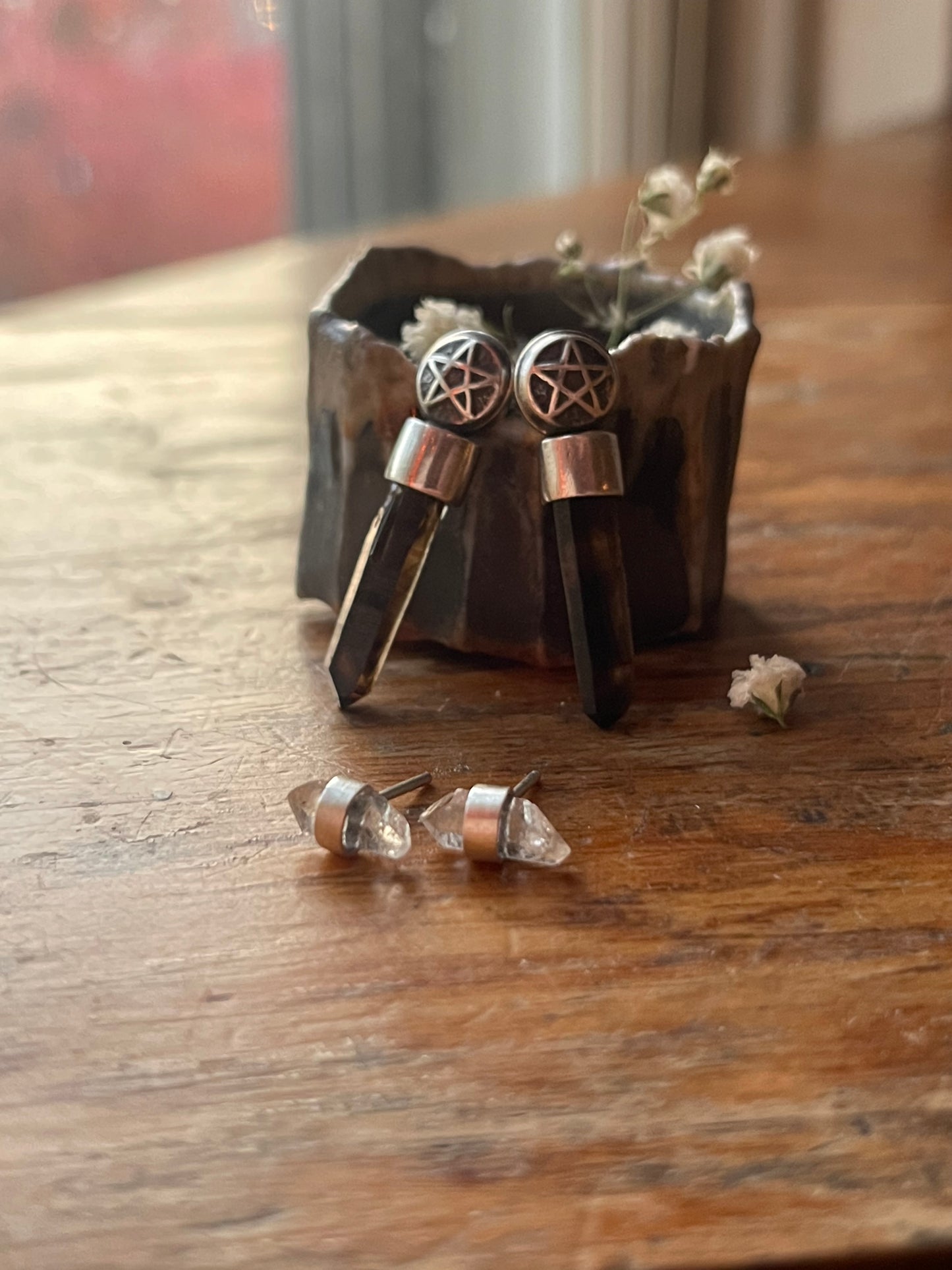 *Herkimer Diamond Stud Earrings