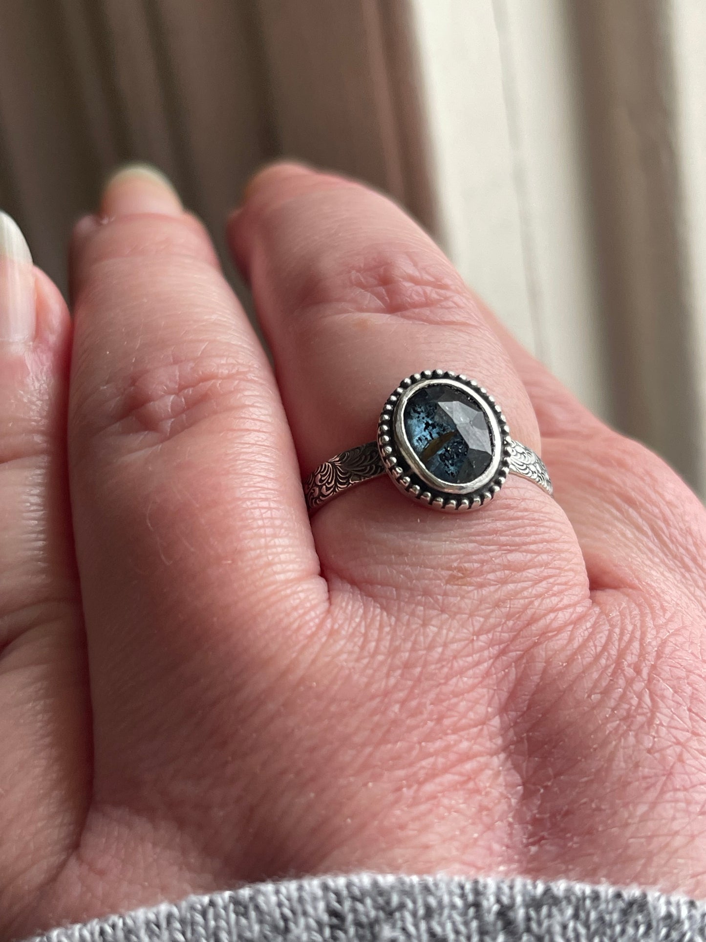 *Blue Nebula Teal Kyanite Rings