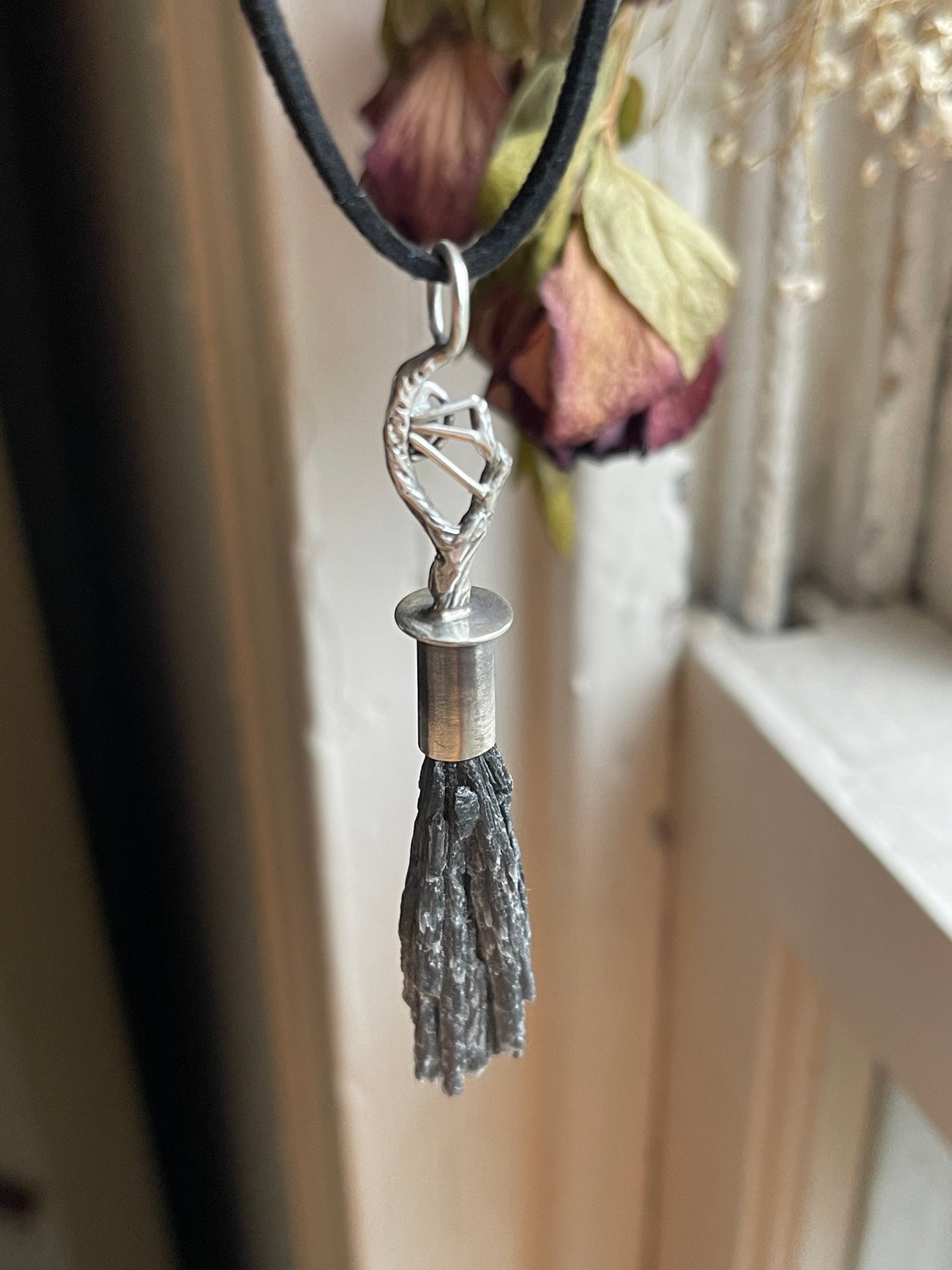 Wandering Witch Crystal Broom Pendant