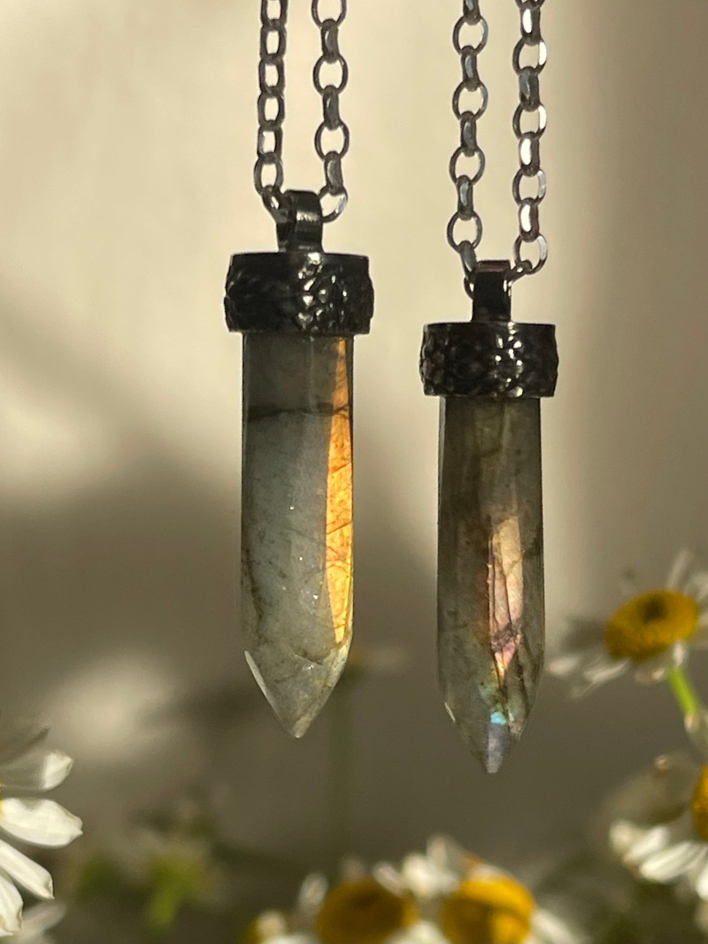 *Aurora & Blair • Labradorite Crystal Pendant Necklaces