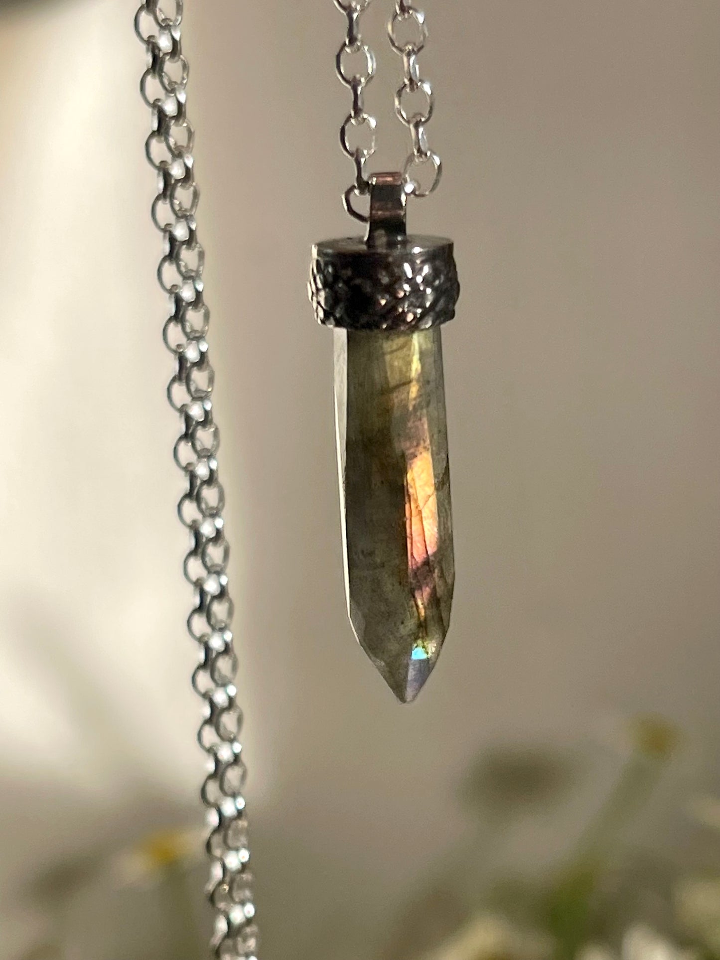 *Aurora & Blair • Labradorite Crystal Pendant Necklaces