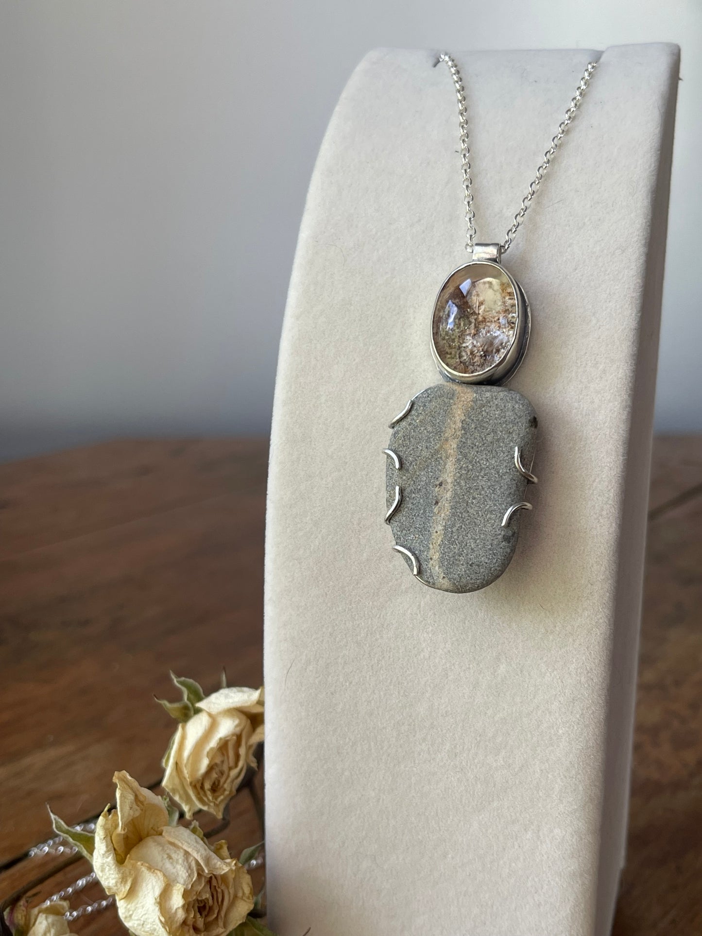 *Seaside Flora • Statement Pendant Necklace • Sterling Silver