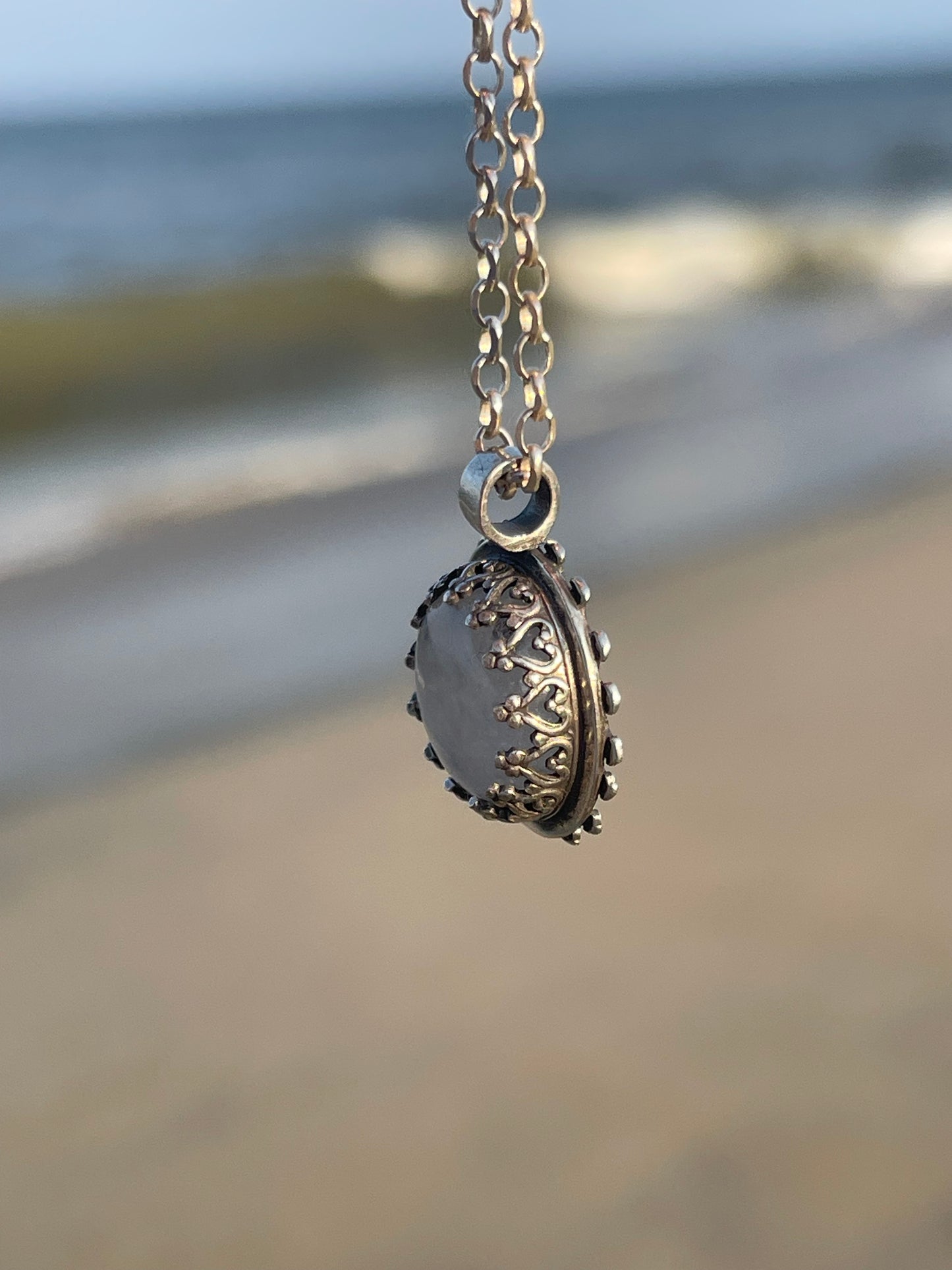 Moonstone Magick • Reversible Pentacle Pendant Necklace