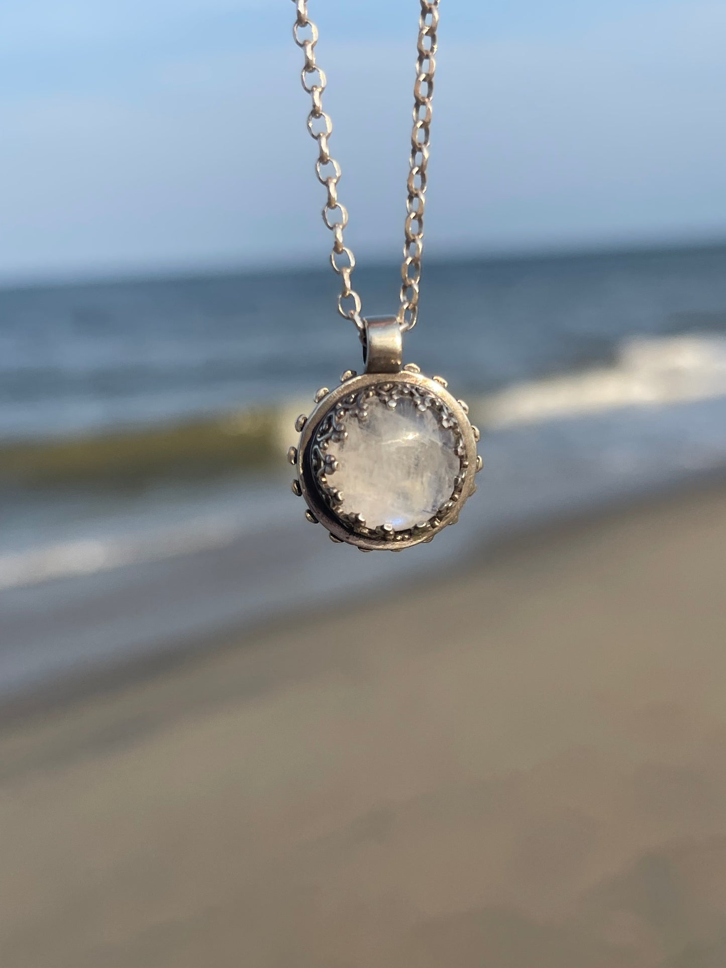 Moonstone Magick • Reversible Pentacle Pendant Necklace