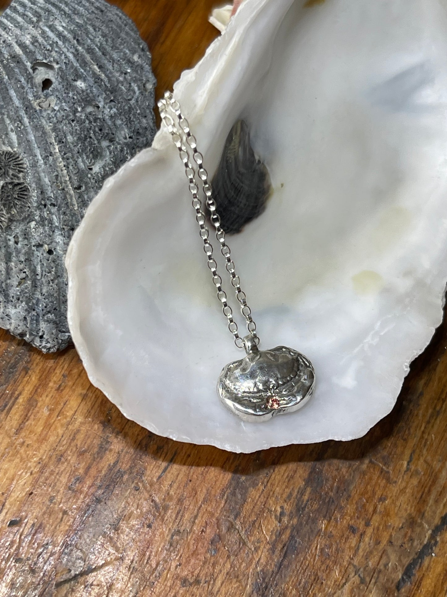 Sapphire Crab Charm Pendant Necklace • Made to Order