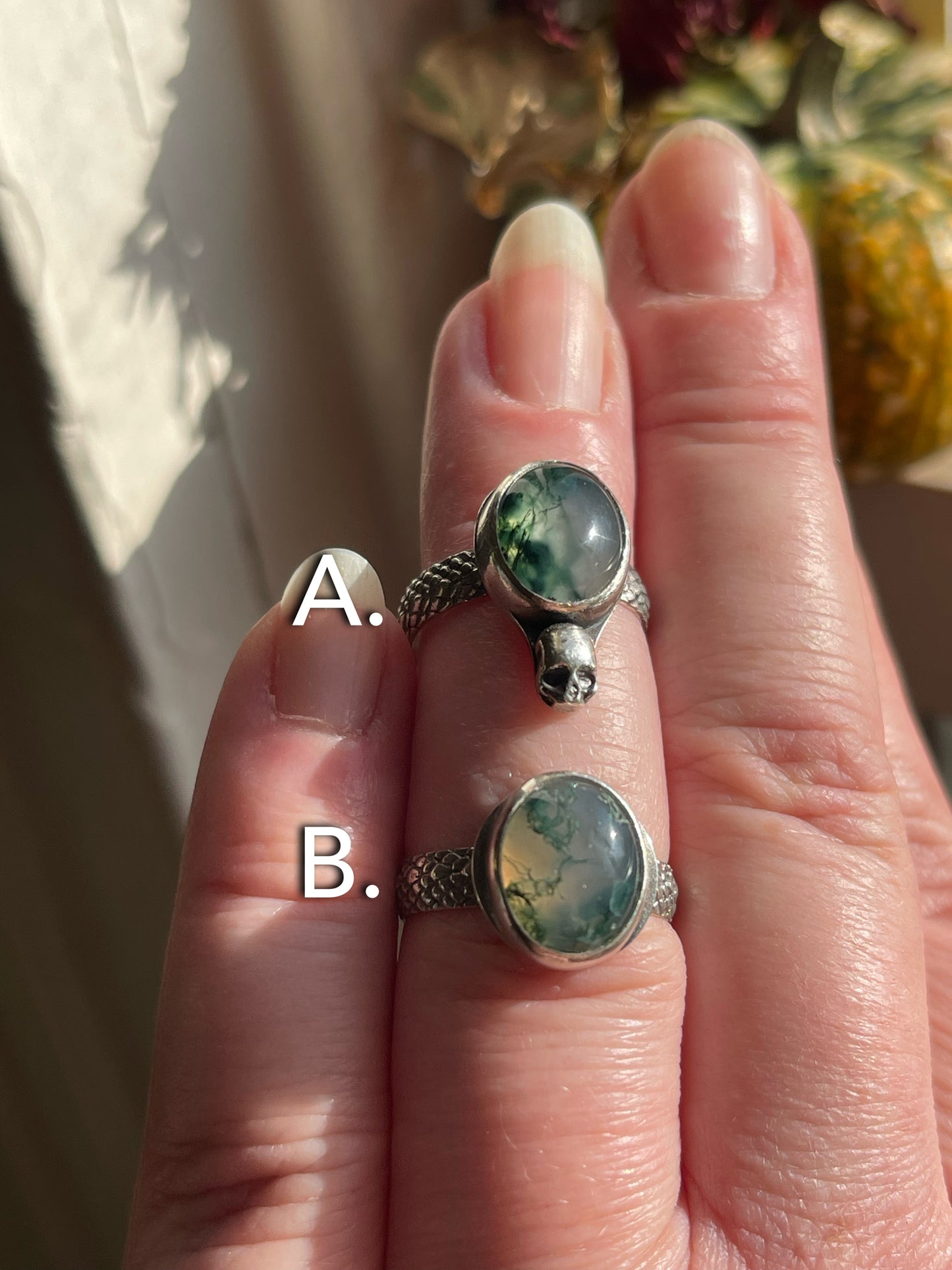 *Bog Witch Moss Agate Rings