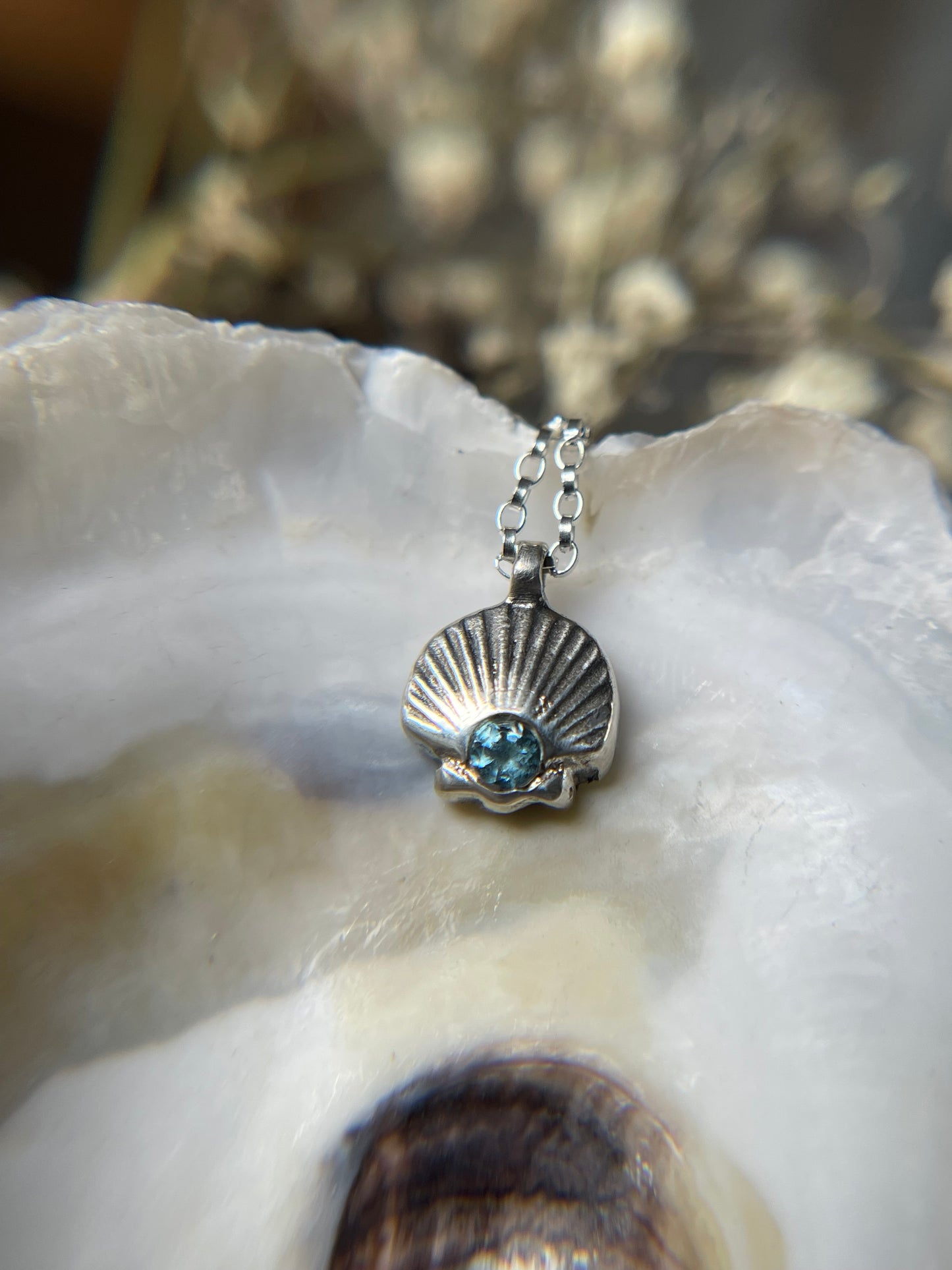 Seashells by the Seashore • Made to Order Faceted Gemstone Shell Charm Necklaces