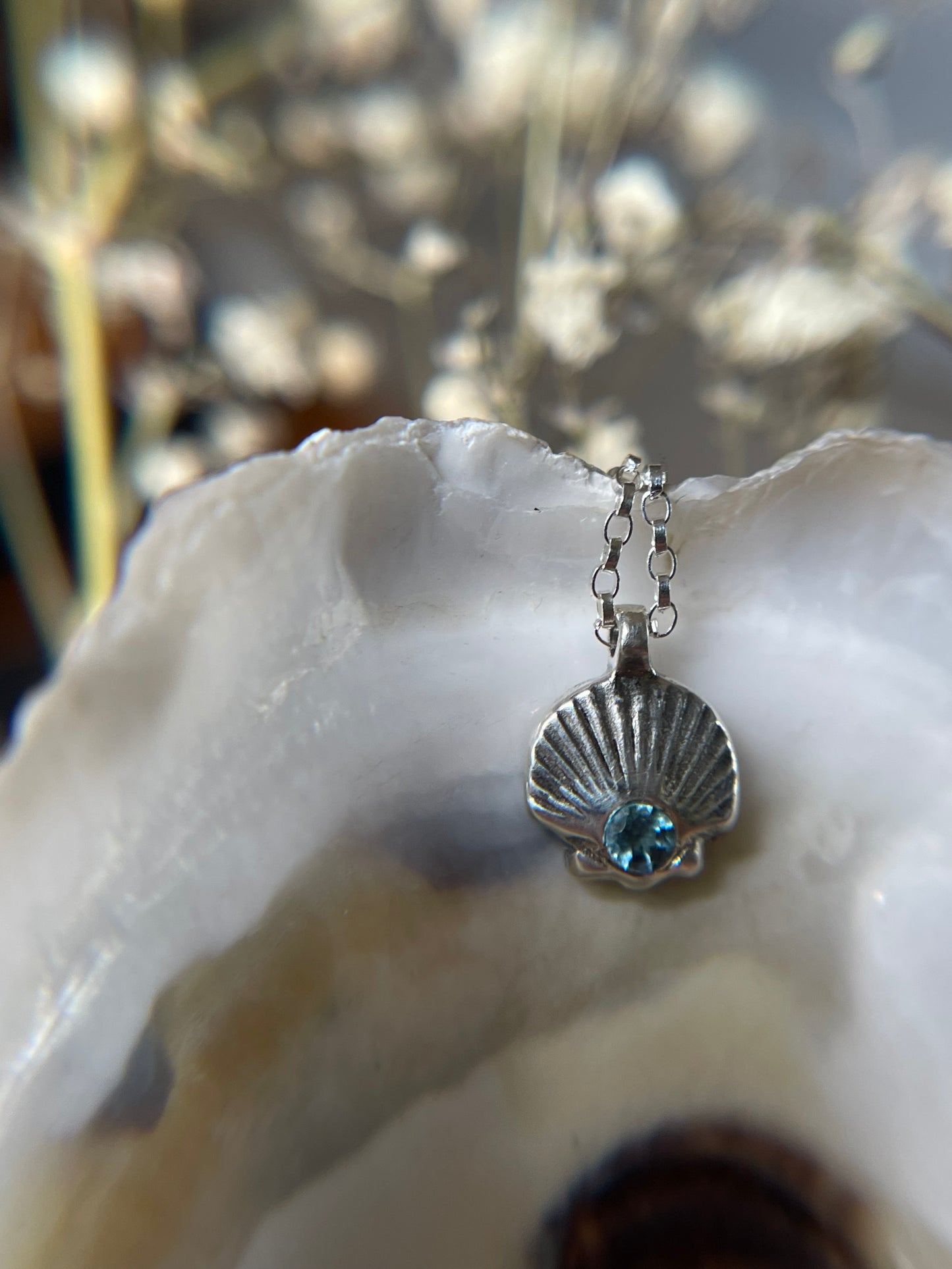 Seashells by the Seashore • Made to Order Faceted Gemstone Shell Charm Necklaces