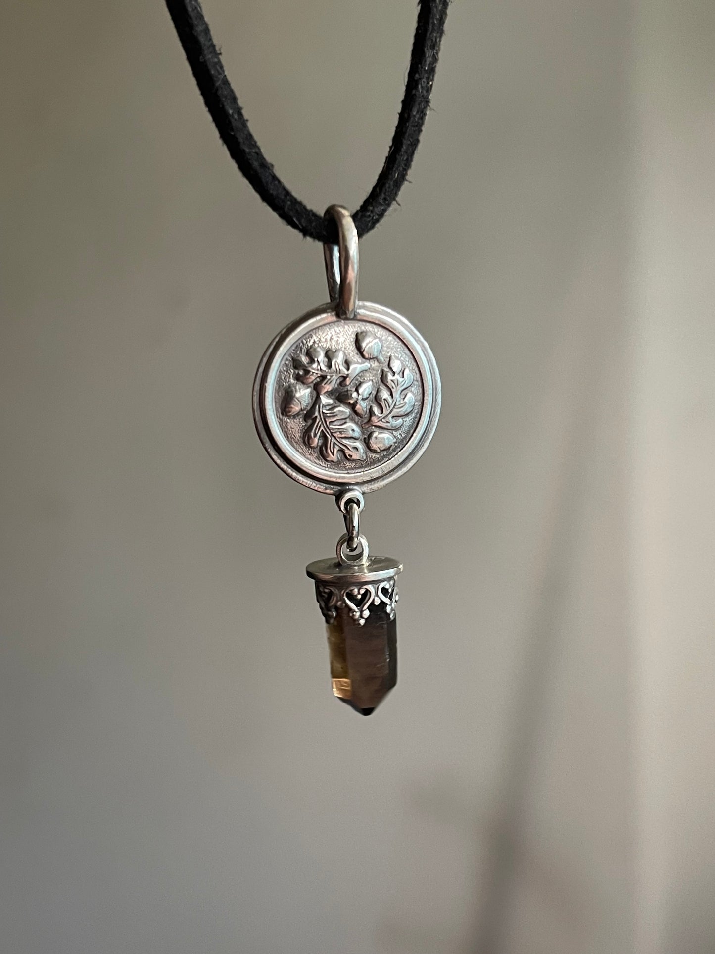 Forest Keeper • Smokey Quartz Crystal Pendant