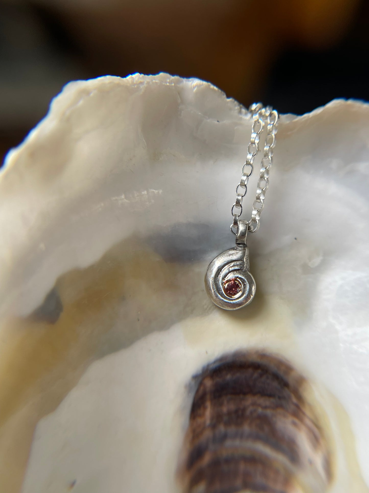 Seashells by the Seashore • Made to Order Faceted Gemstone Shell Charm Necklaces