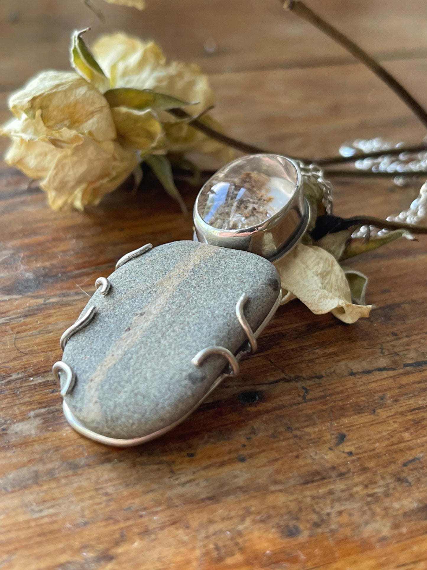 *Seaside Flora • Statement Pendant Necklace • Sterling Silver