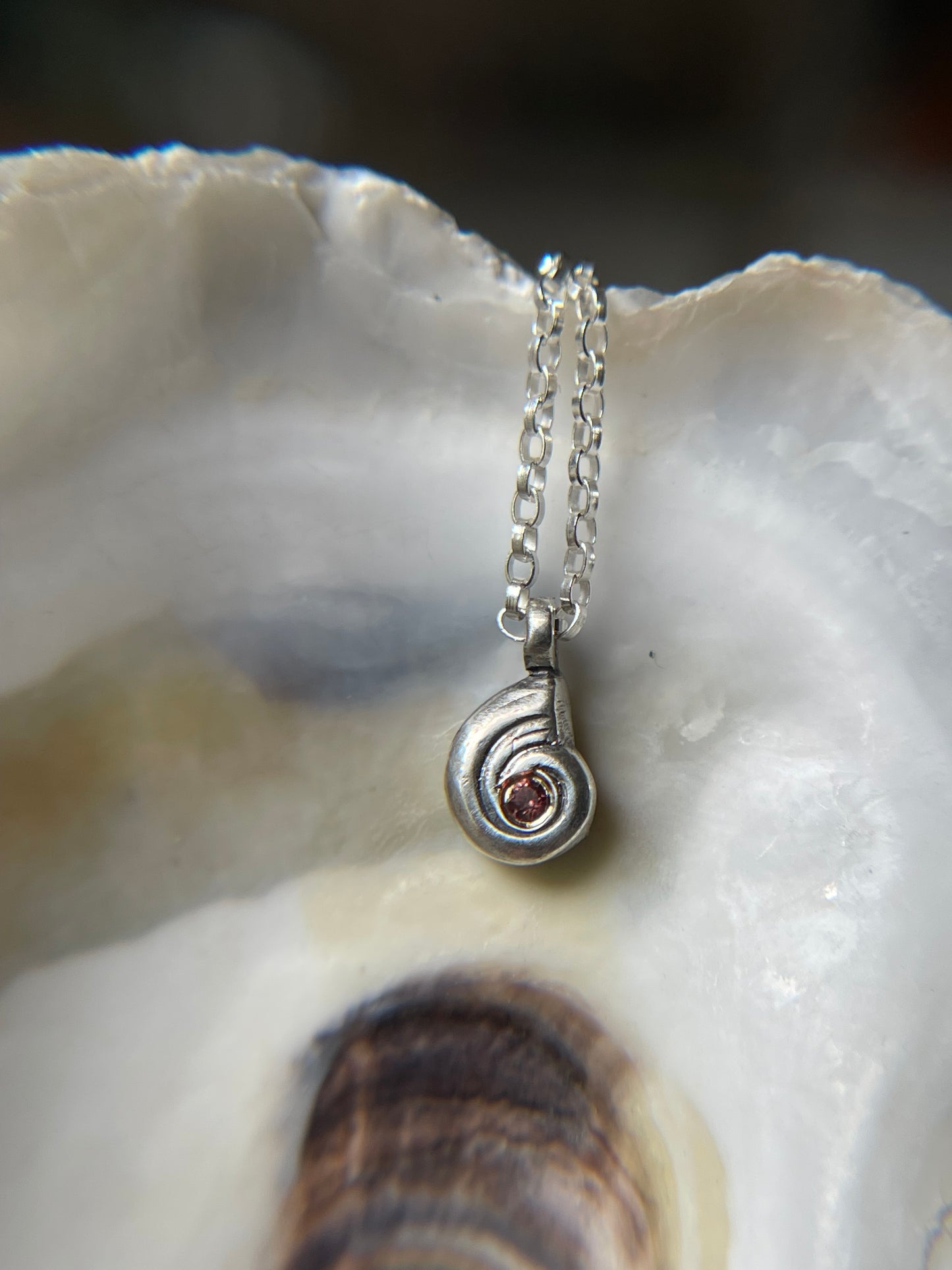 Seashells by the Seashore • Made to Order Faceted Gemstone Shell Charm Necklaces