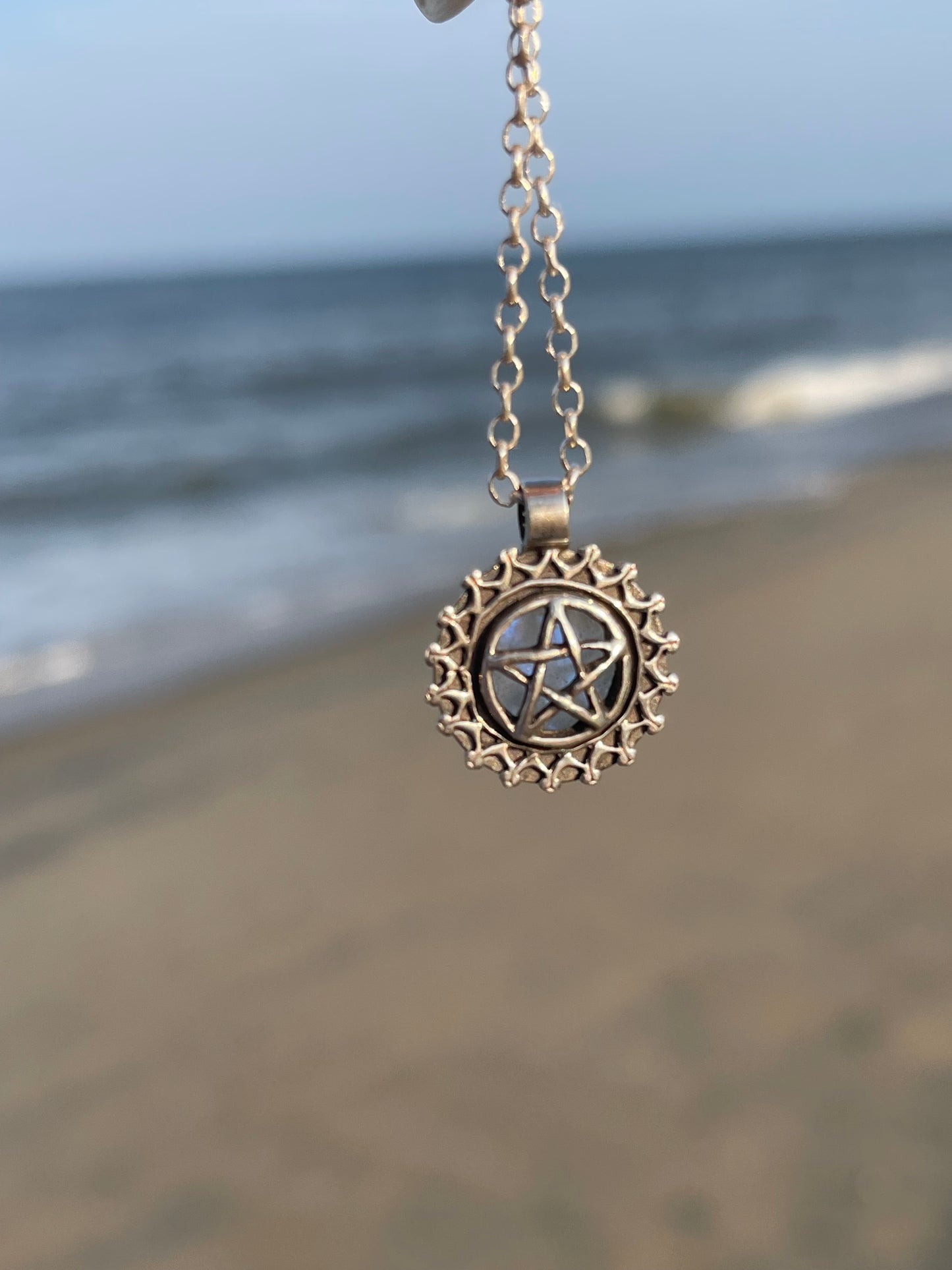 Moonstone Magick • Reversible Pentacle Pendant Necklace