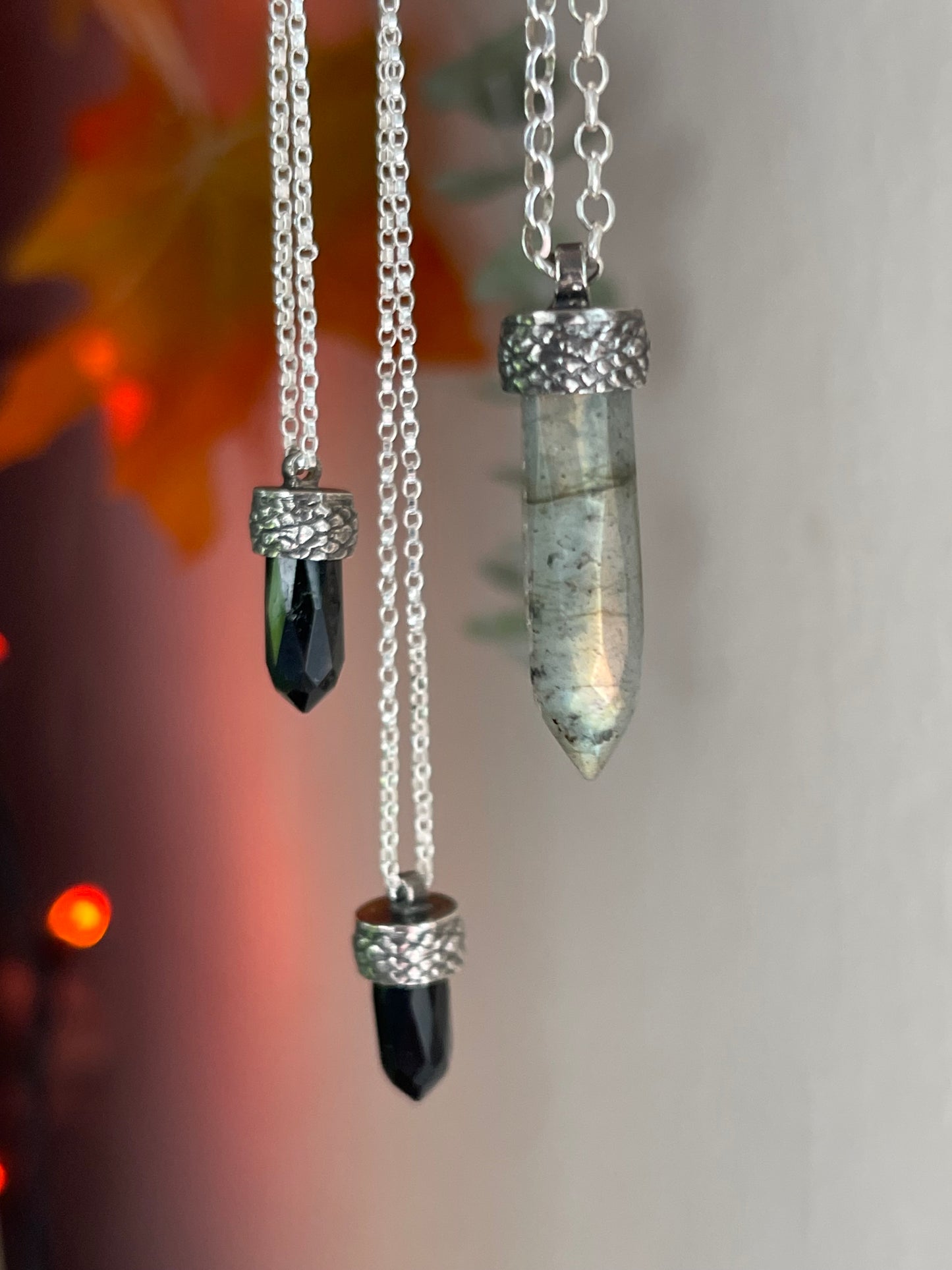 Blair • Labradorite Crystal Pendant Necklace