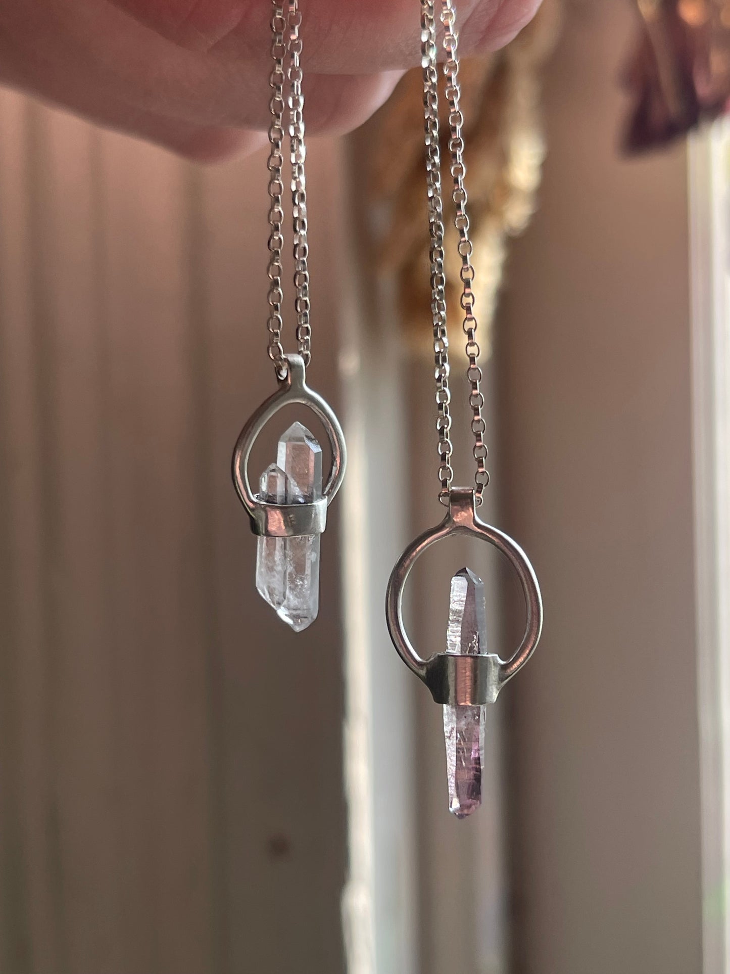 *Double Double Toil & Trouble • Crystal Pendant Necklaces