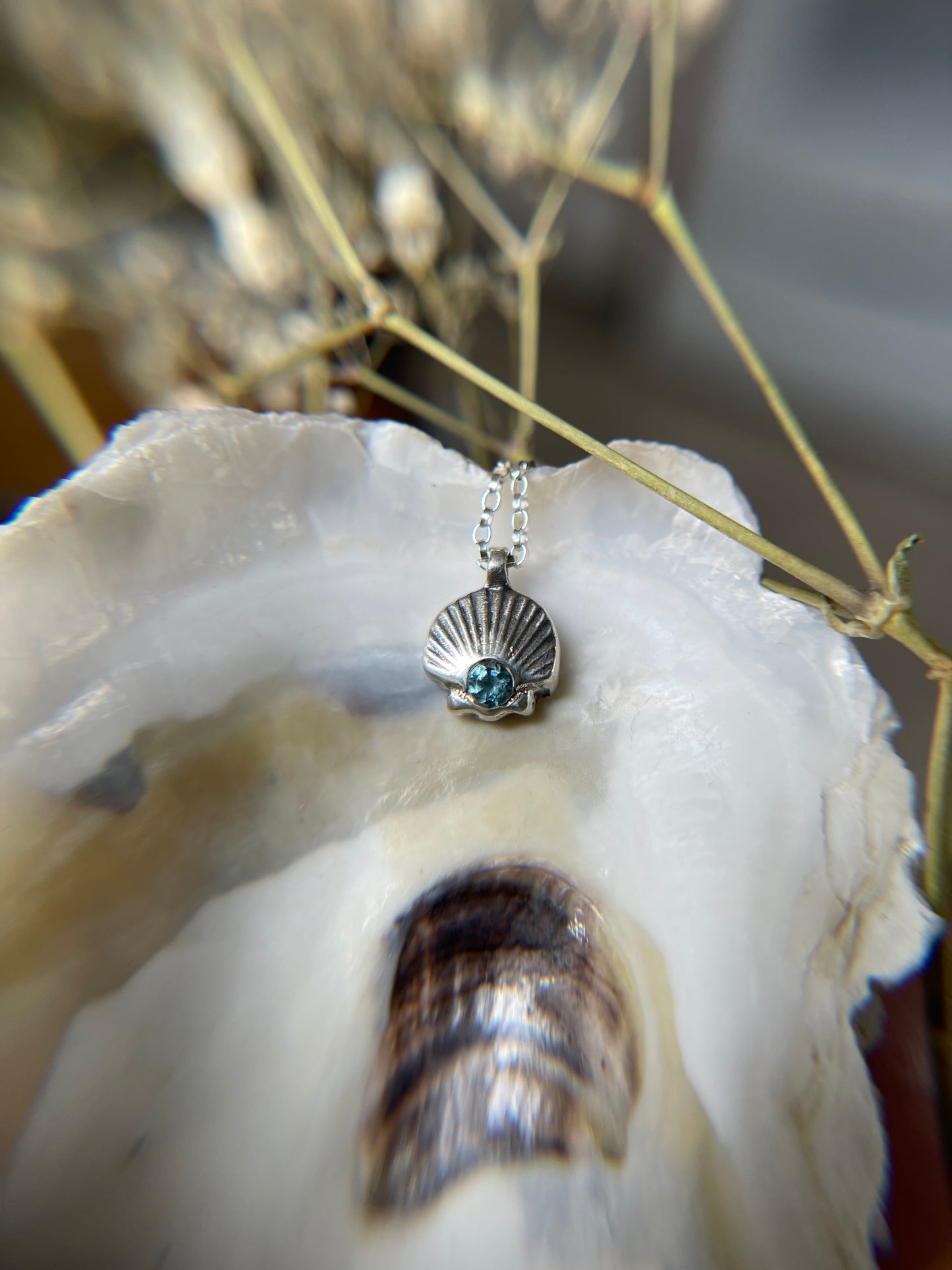 Seashells by the Seashore • Made to Order Faceted Gemstone Shell Charm Necklaces