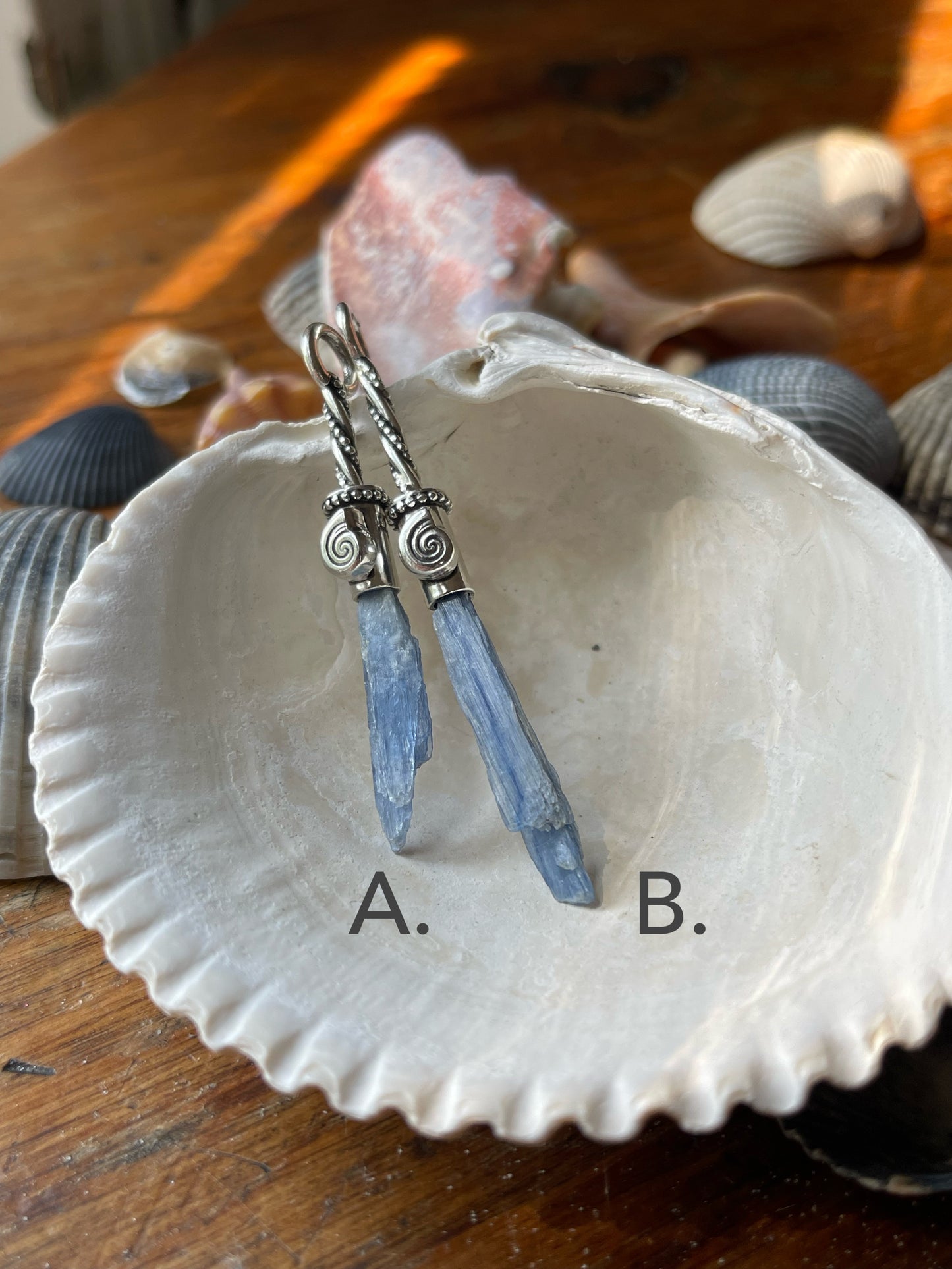 Blue Kyanite Bebe Sea Witch Broom Pendant