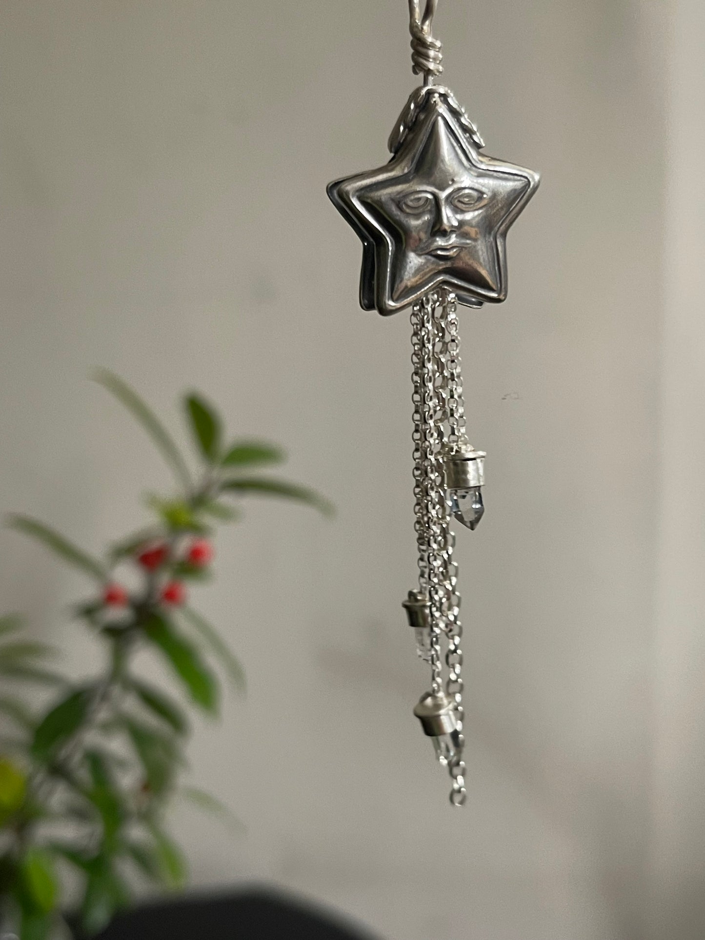 *Dreams Beneath Starlight • Herkimer Diamond Crystal Star necklace