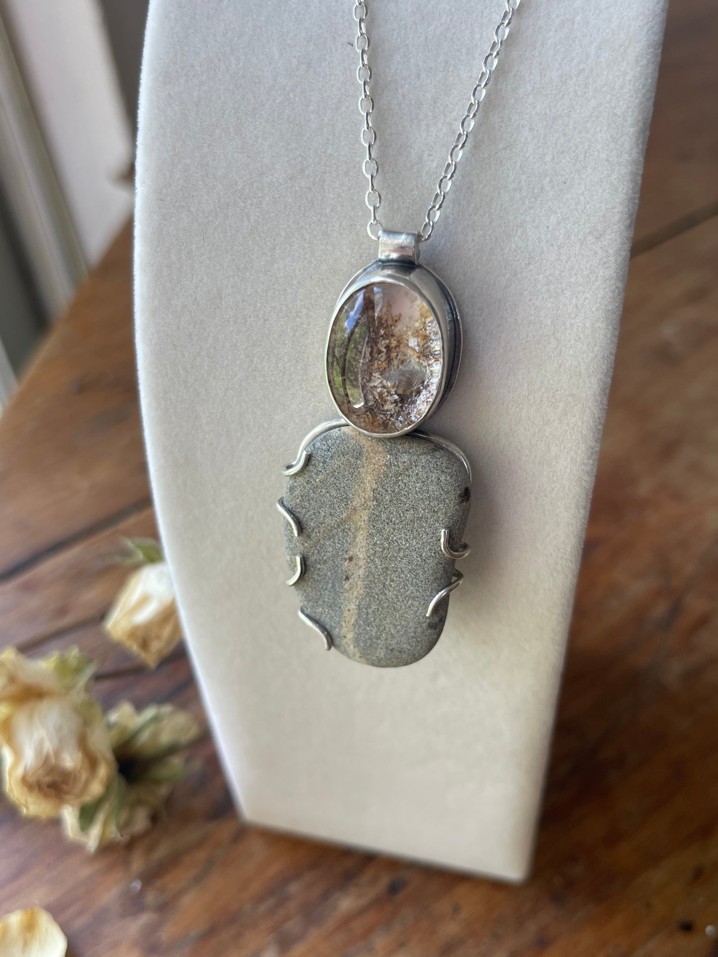 *Seaside Flora • Statement Pendant Necklace • Sterling Silver