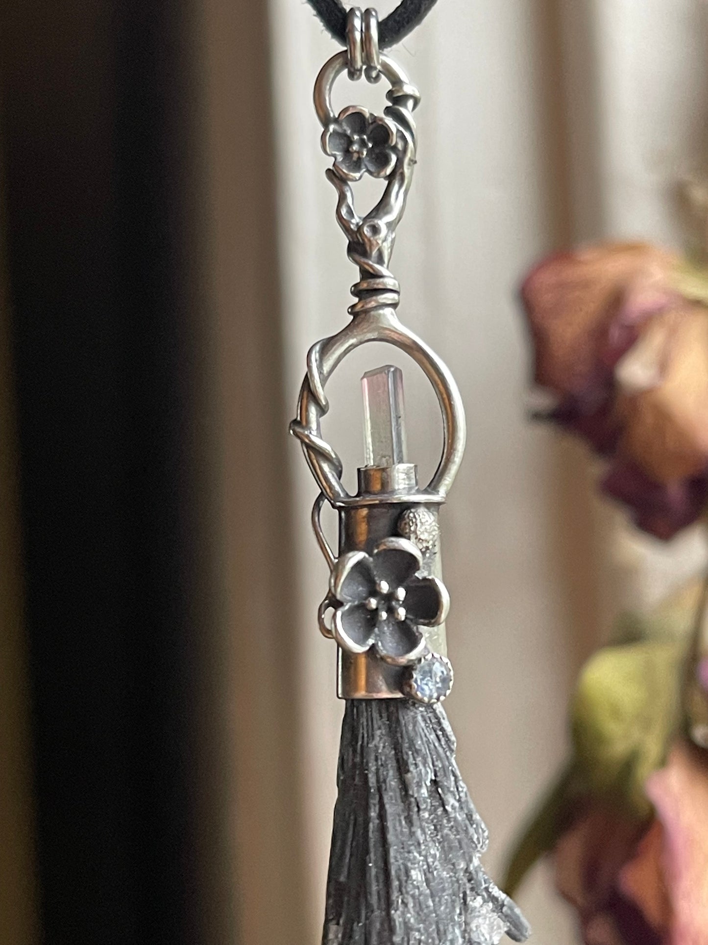 *Garden Witch Crystal Broom Pendant