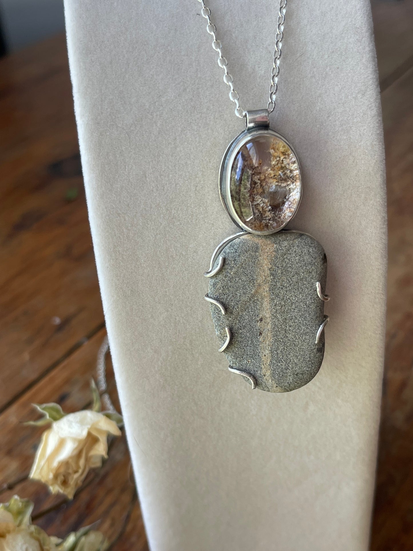 *Seaside Flora • Statement Pendant Necklace • Sterling Silver