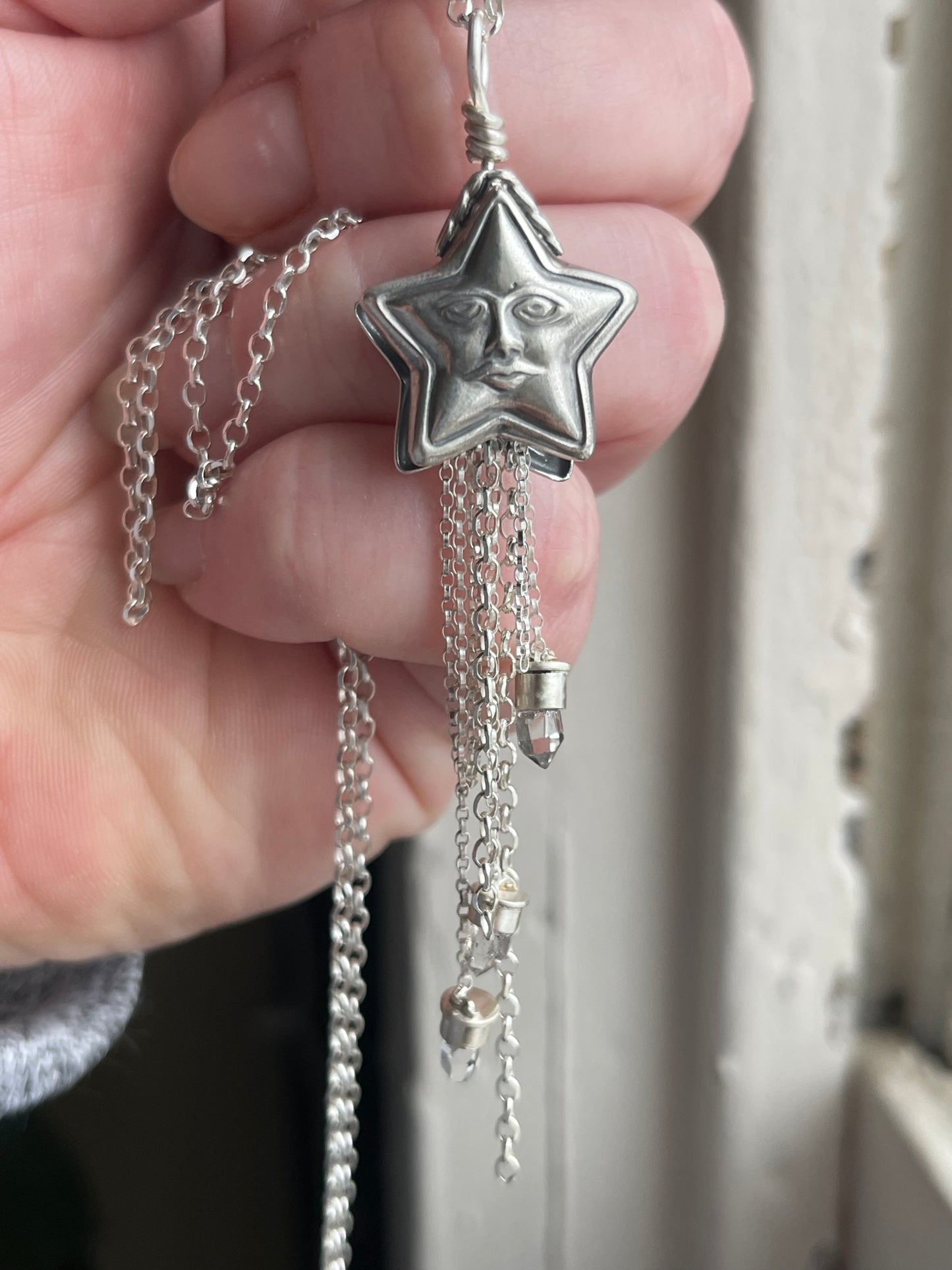 *Dreams Beneath Starlight • Herkimer Diamond Crystal Star necklace